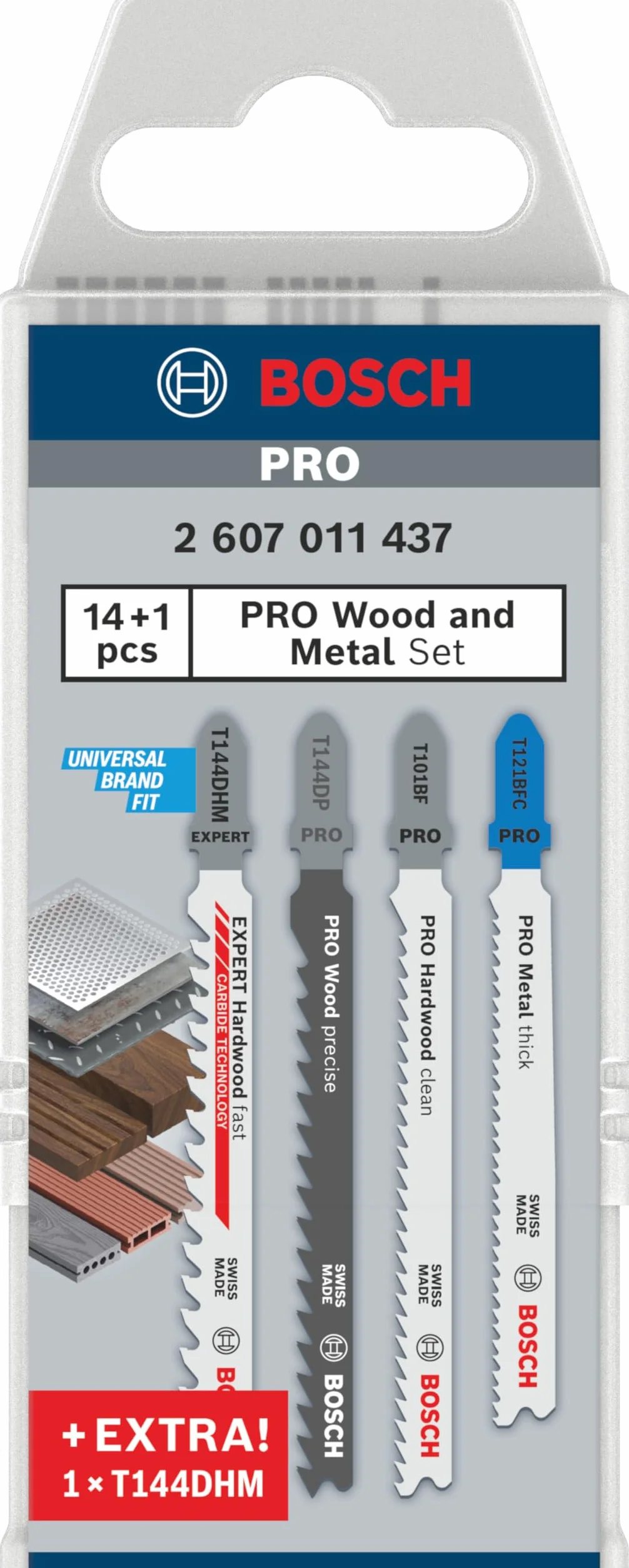 Bosch Professional 2607011438 Set de Hojas Profesional de Bosch de 15 Piezas, multimaterial, Accesorio para Sierras de calar, Color:, Size