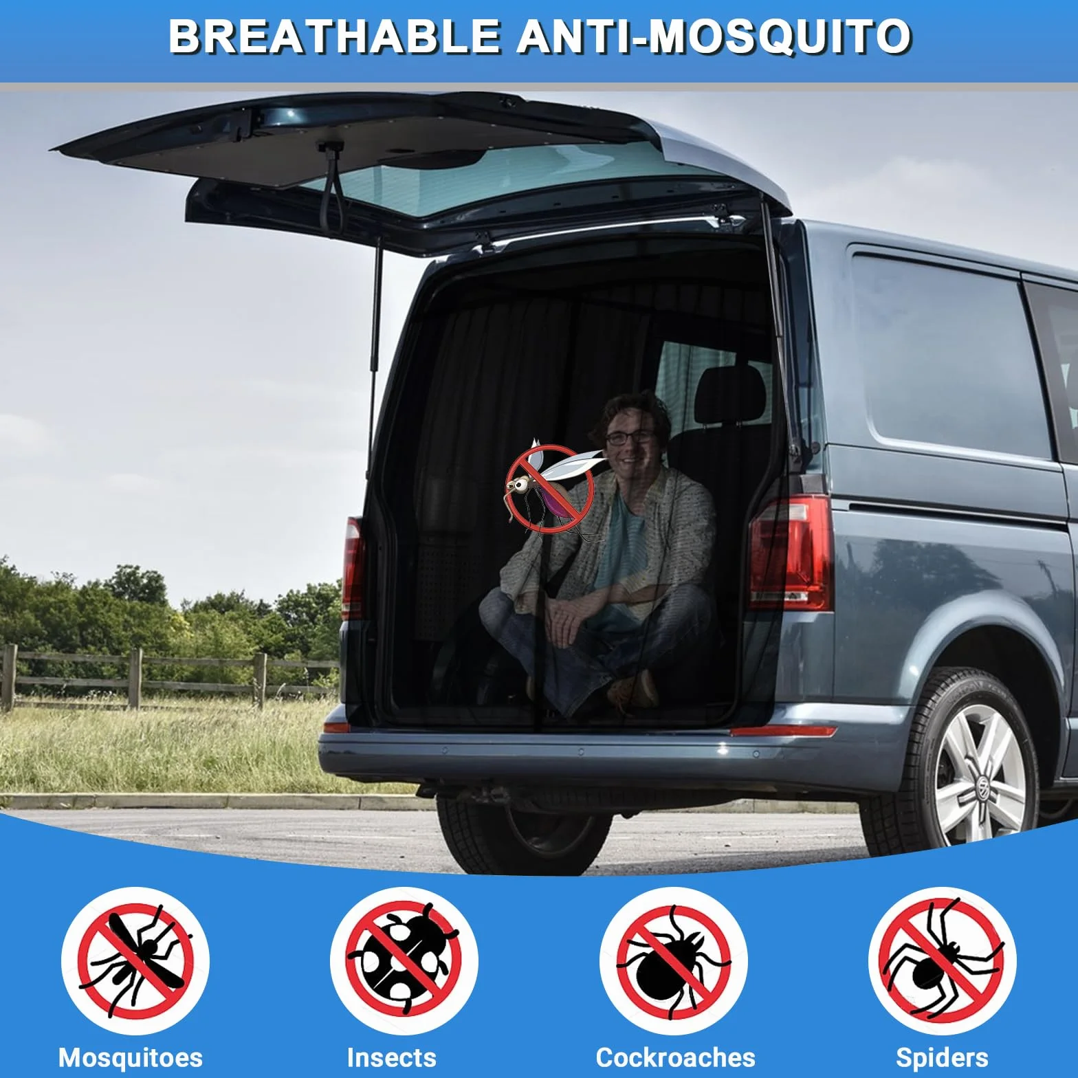 Mosquitera Magnética Personalizada para VW T6 Puerta Trasera