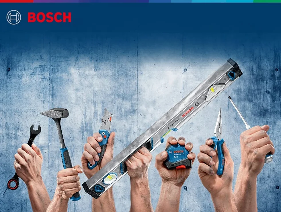 Bosch Professional nivel de burbuja magnético de 25 cm (lectura desde cualquier ángulo, carcasa de aluminio, topes resistentes) - Set exclusivo de Amazon