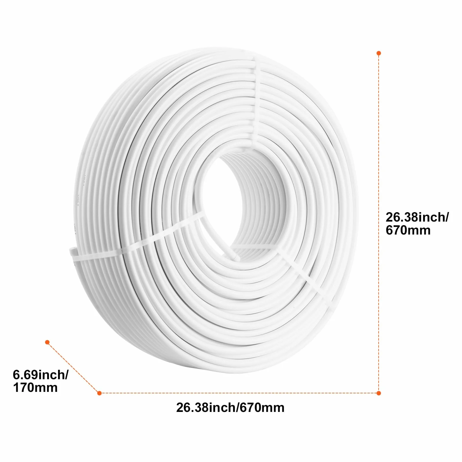 VEVOR Tubo PEX AL PEX 200m Calefacción por Suelo Radiante Φ 16mm Espesor 2mm Barrera de Oxígeno