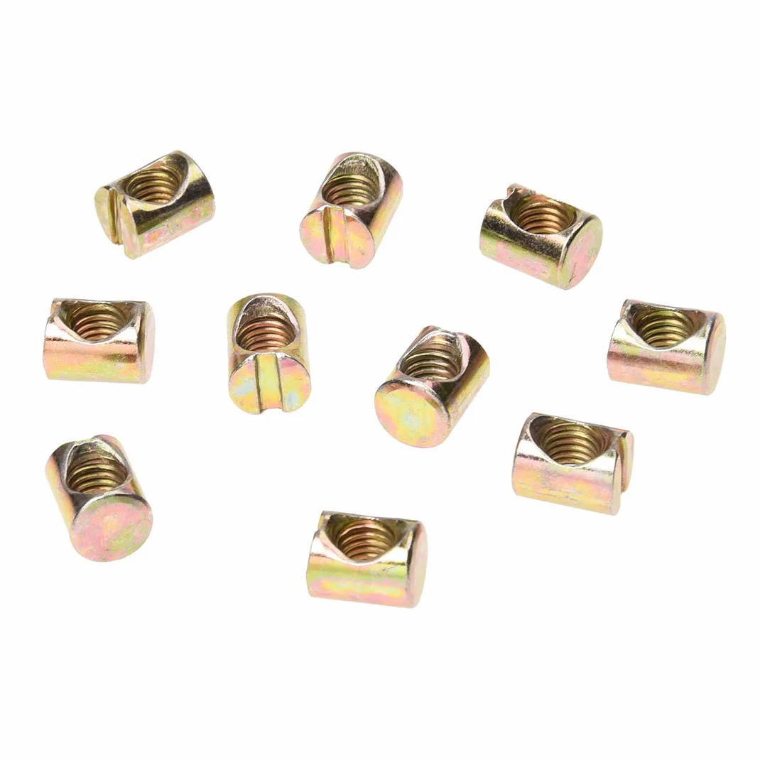 10 tornillos de barril M8 ranurados para muebles, para , sillas de cuna