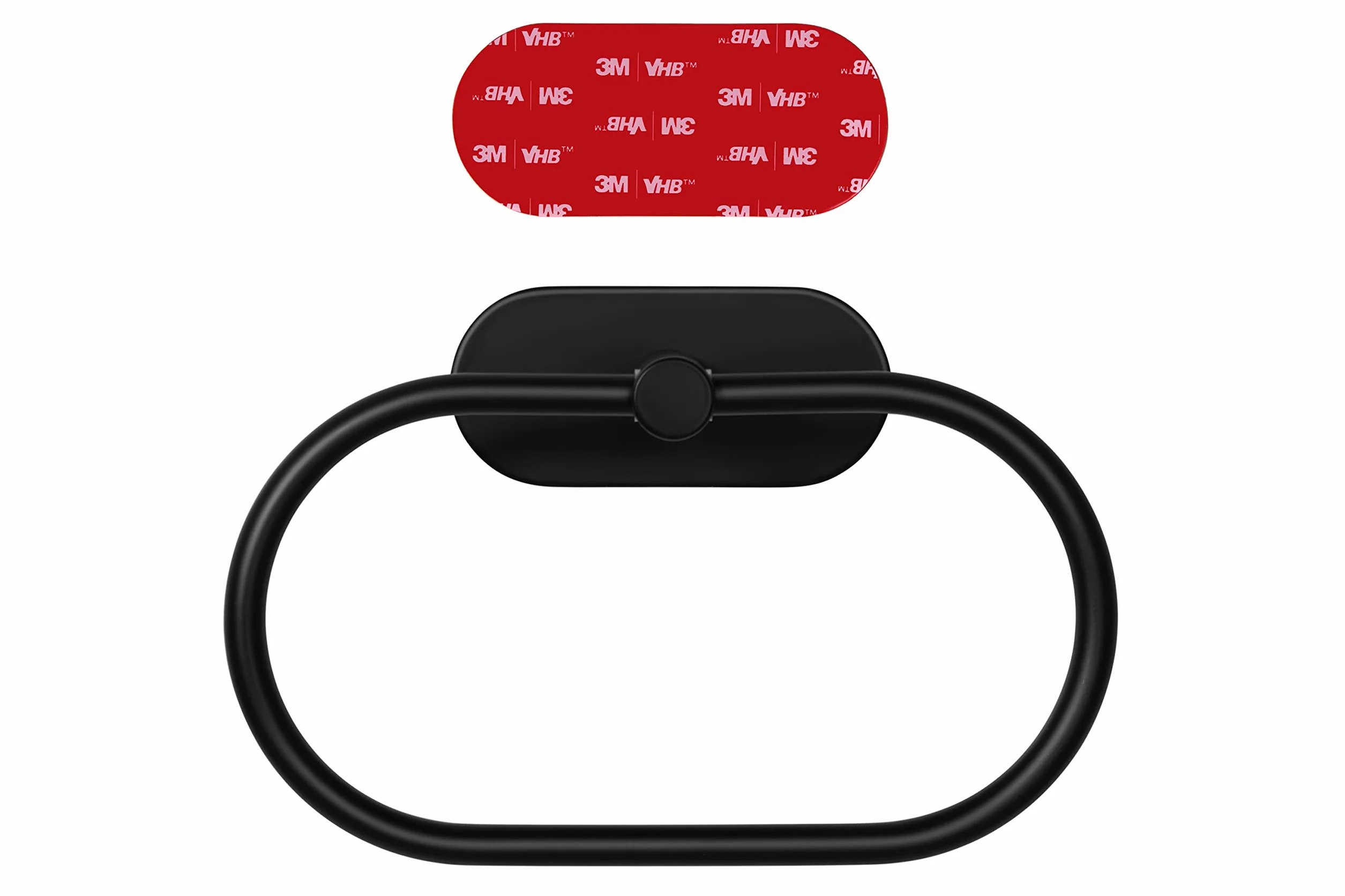 Toallero Sin Taladrar Acero Inoxidable Negro Soporte Gancho Baño Toalla Anillo Pared Pegar