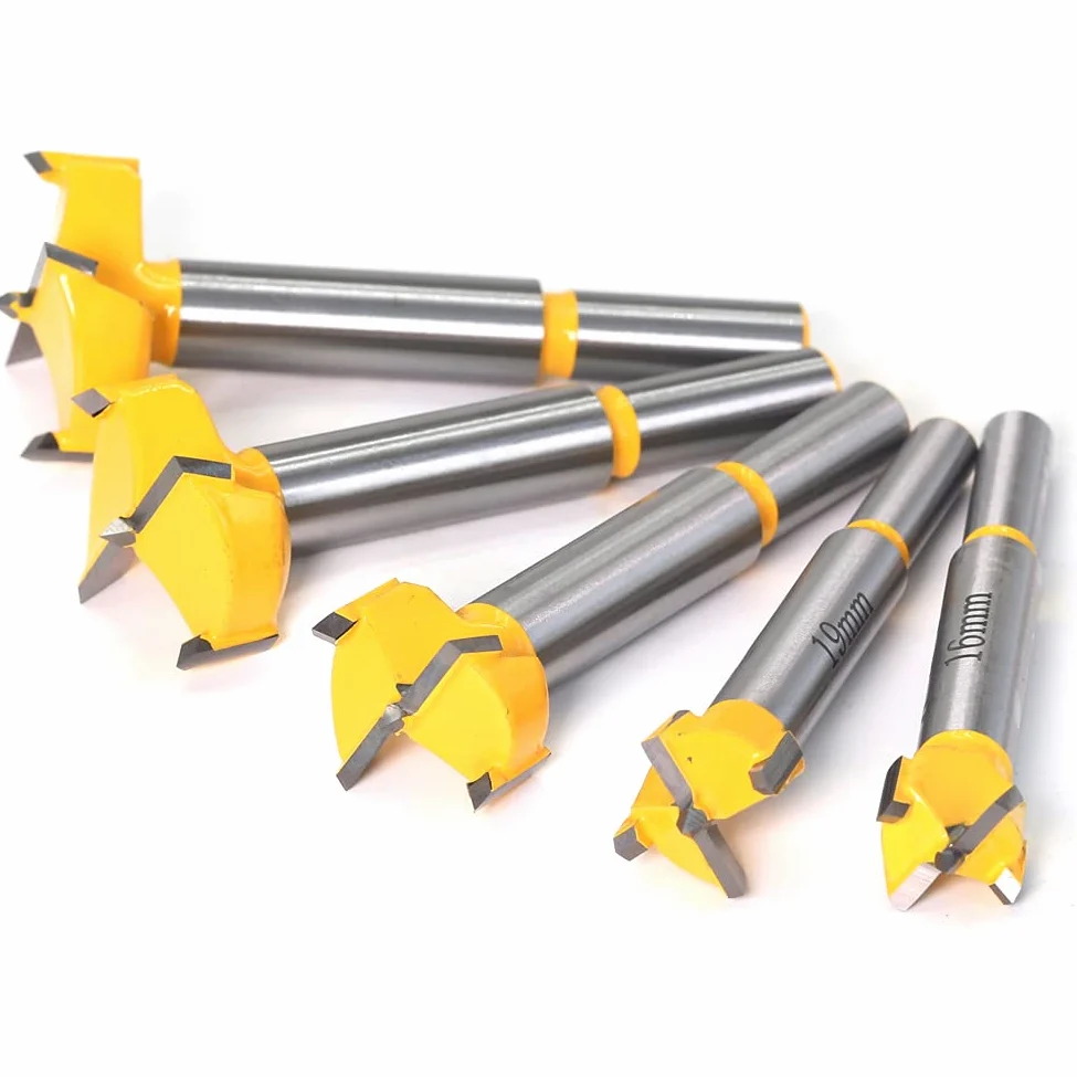 Meccion Broca Forstner Fresadora para Carpintería, Sierra de Corona de Carburo Excelente para Hacer Agujeros Ciegos o Pasantes en Madera,Largo 60mm