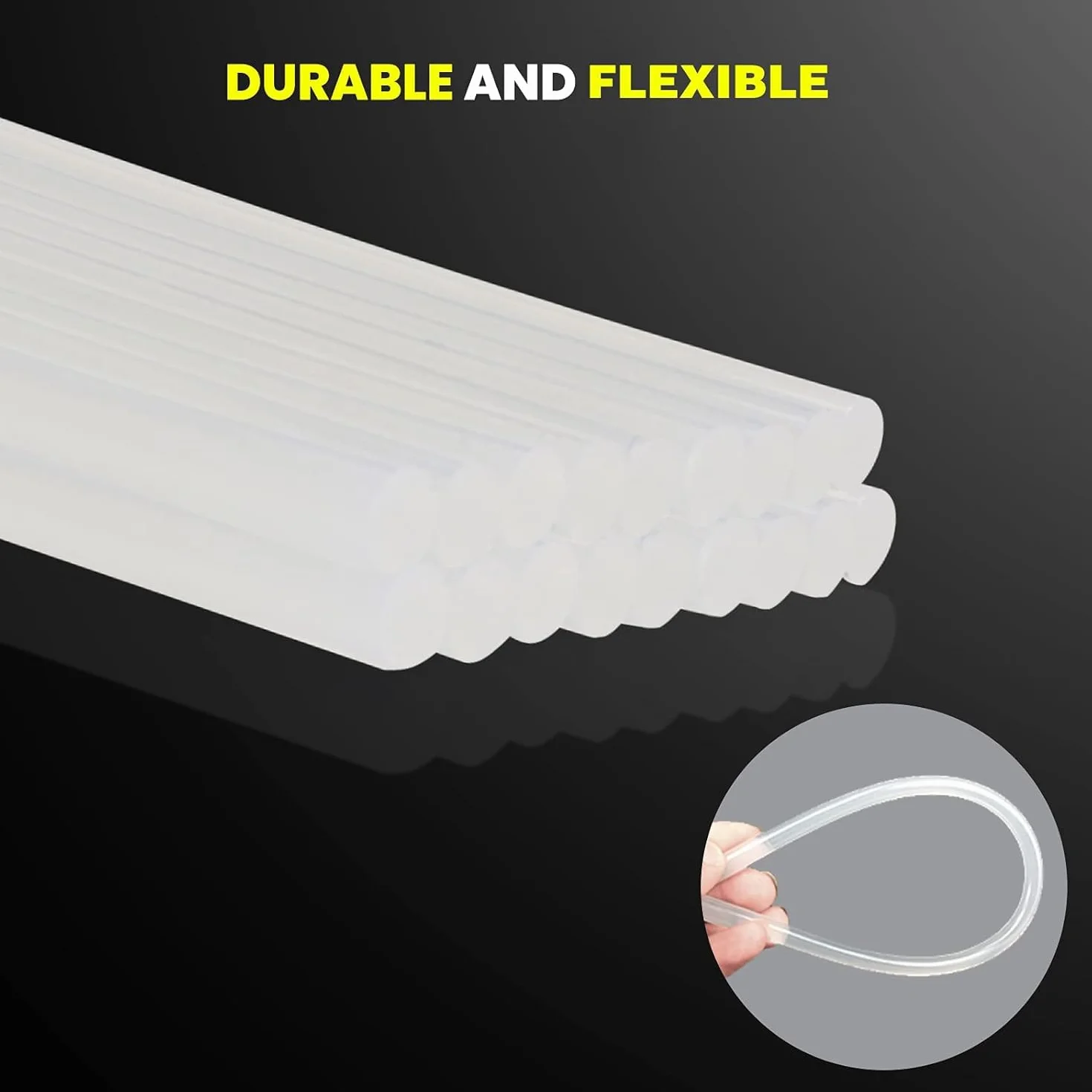 40 Pcs Barras de Pegamento Termofusible 11mm x 200mm, Palos de Pegamento Transparente, barras de pegamento transparentes universales, ideal para bricolaje, artesanías, ocio