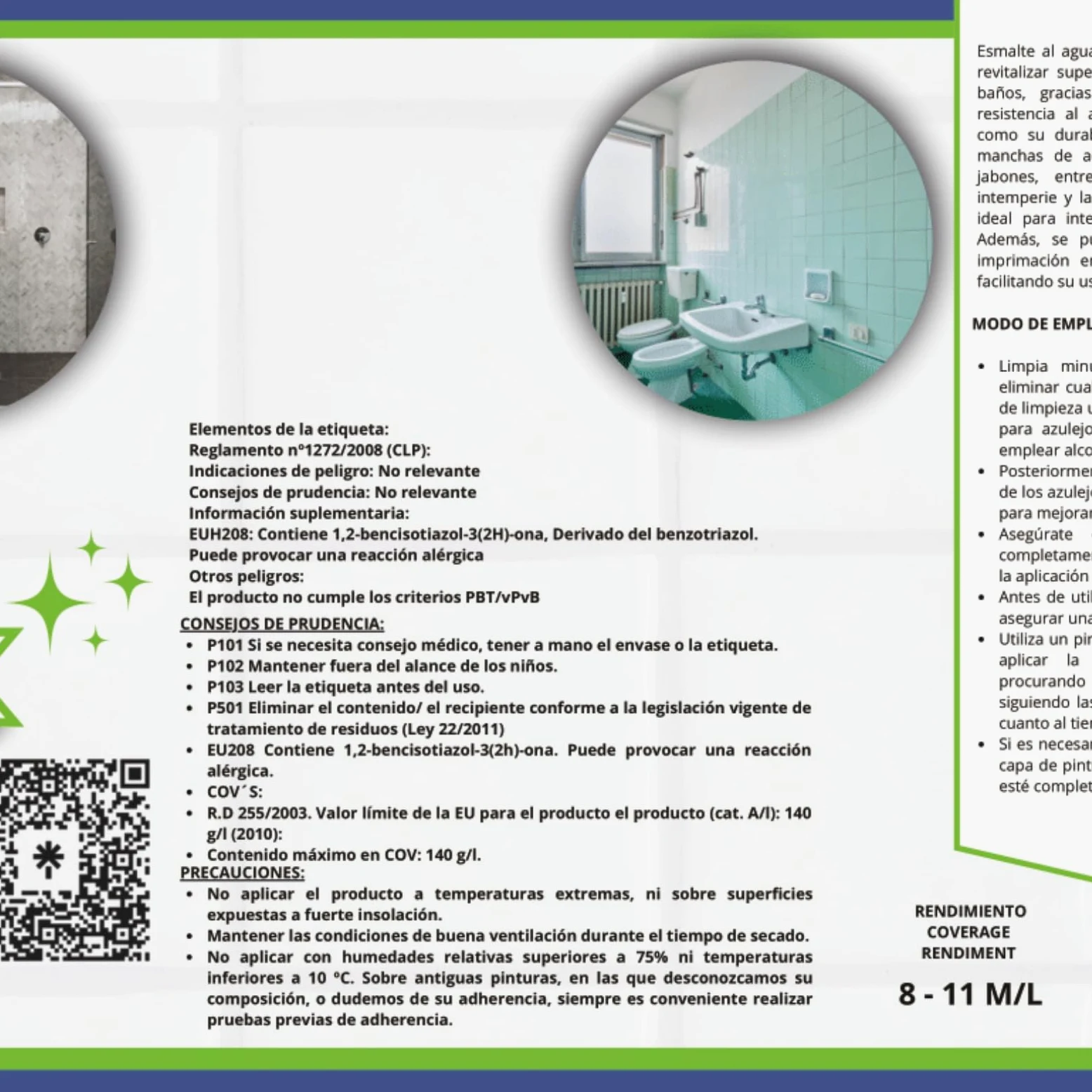 Pintura para Azulejos Cocina y Baño al Agua BRILLANTE | Sin Imprimación | Lavable | Gran dureza (Negro Ébano, 750 ML)