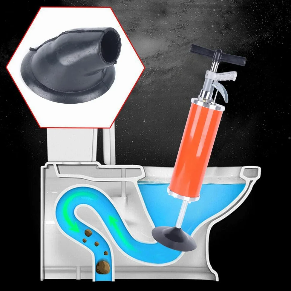 Desatascador Tuberias Presión Máxima hasta 0.7mpa Desatascador Fregadero Portátil para Fregaderos Cocina, Baño, Inodoros, Fregona, para Tratar Varios Atascos Causados por Pelo, Telas, Hojas Té
