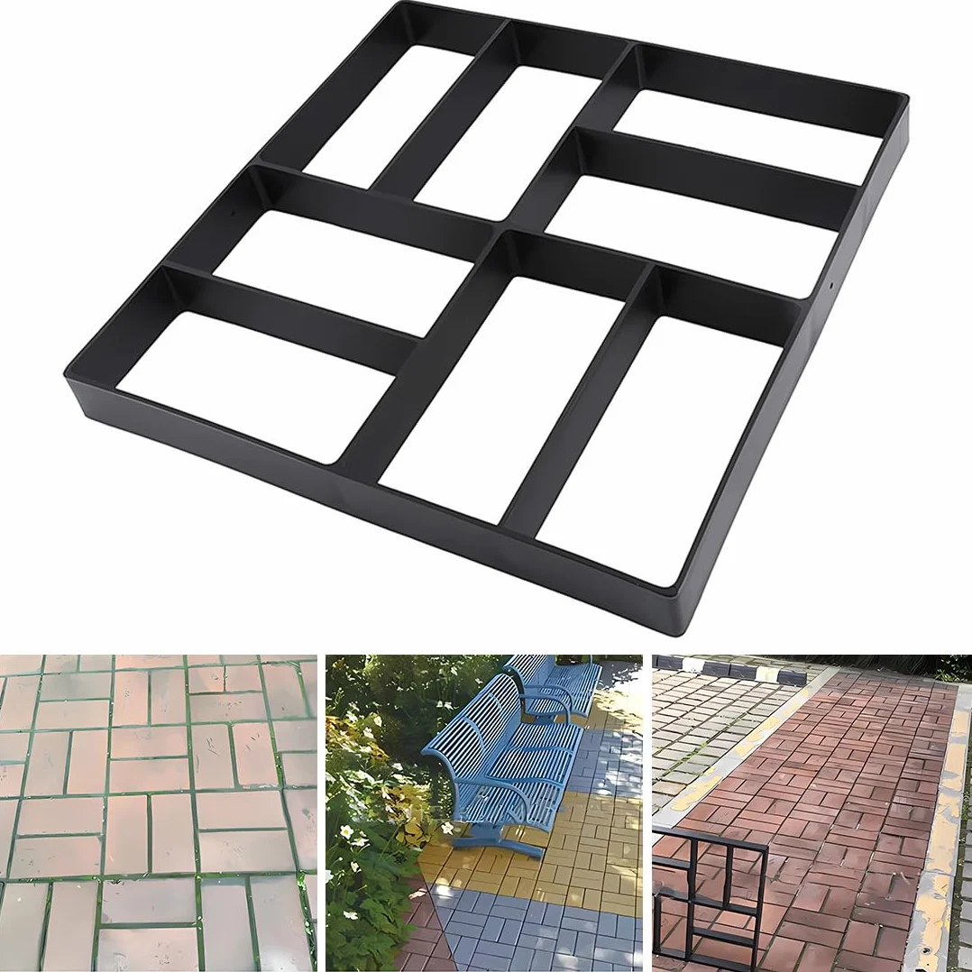 Molde de Hormigón Formulario Concreto Forma Pasarelas Encofrados para Hacer pavimentos/Caminos/Suelos de Jardín, Patio, Balcón, Terraza (B)