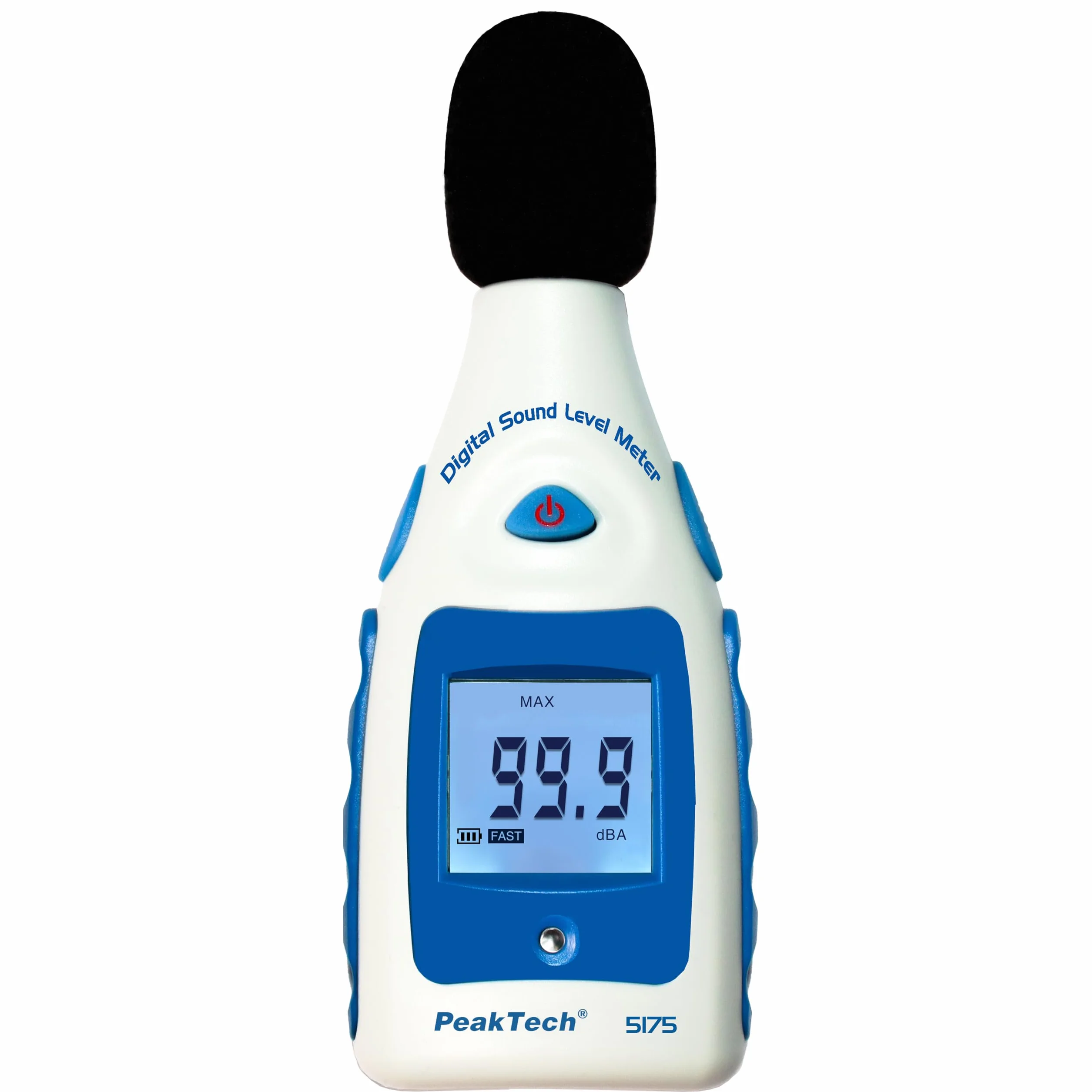 PeakTech, Sonómetro digital 30-130 Db en ponderación A, micrófono de 1/2 pulgada, clase 2, medición de ruido, 1 pieza, P 5175