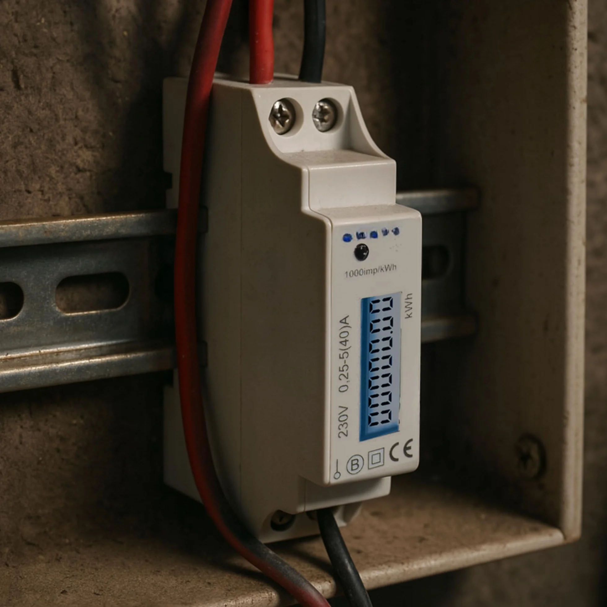 Medidor Consumo de Energia Monofásico Con Certificado MID y Salida de Pulso