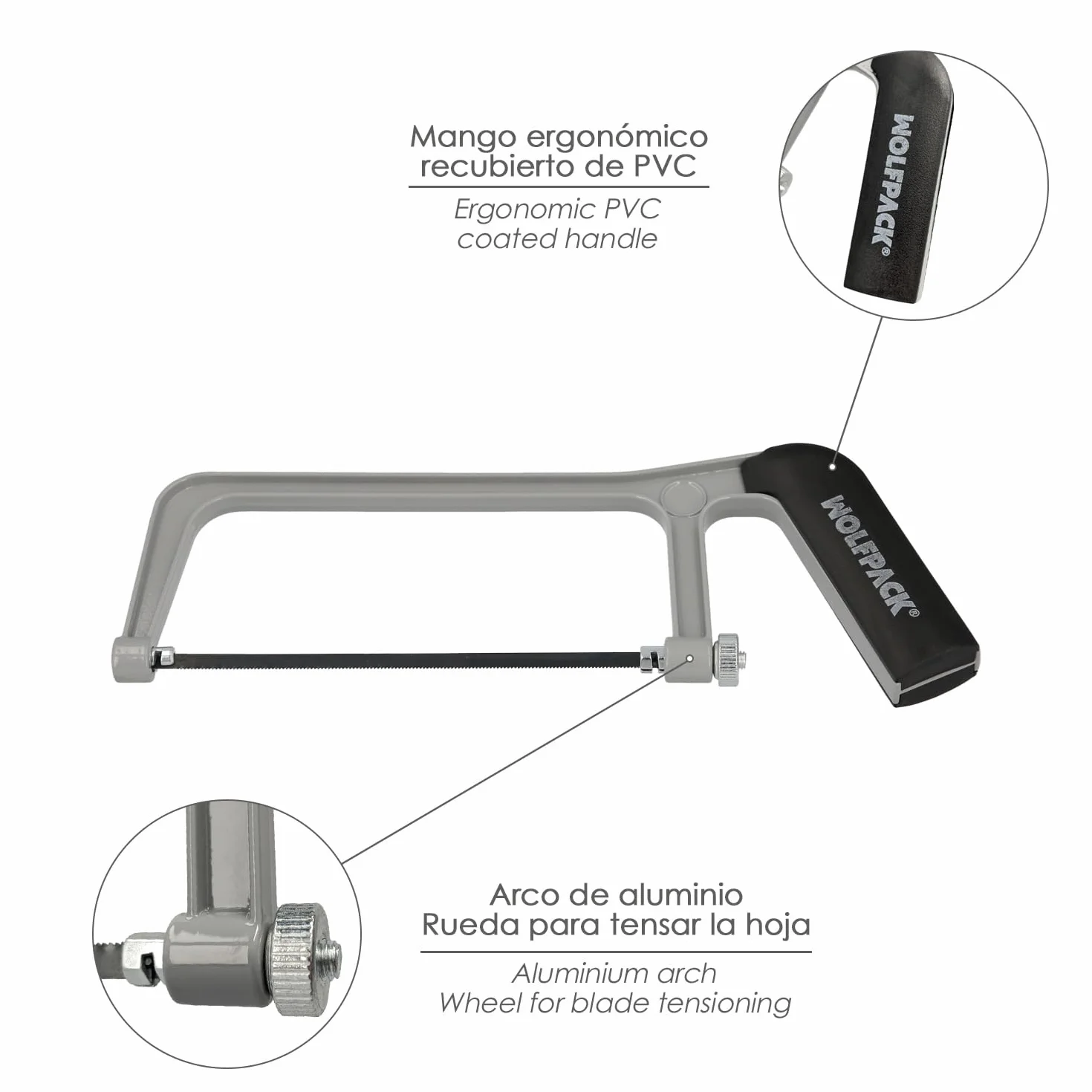 WOLFPACK LINEA PROFESIONAL Arco Sierra Mini 150 mm Aluminio