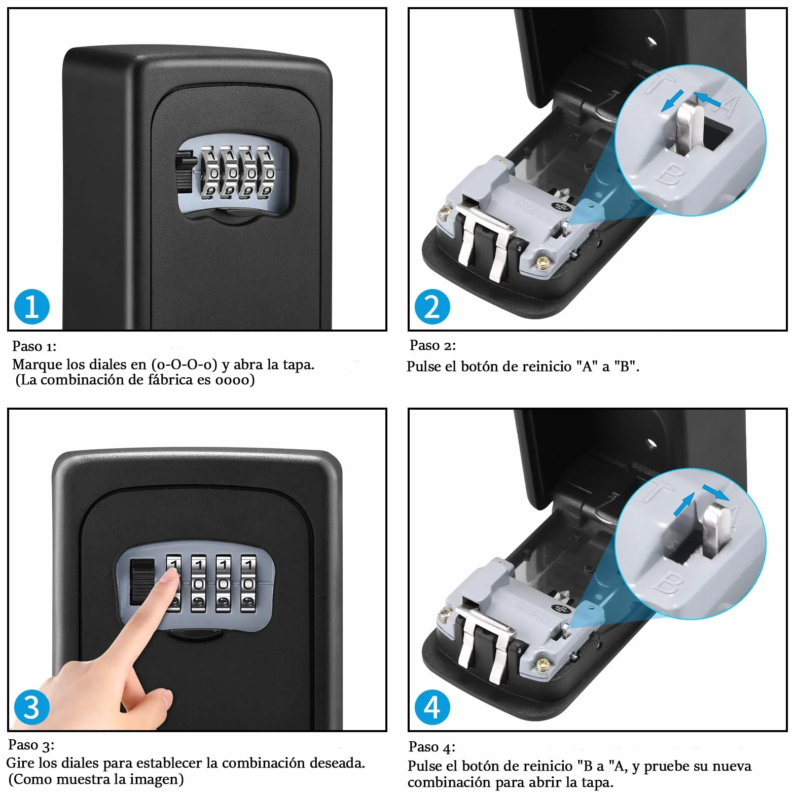 Nestling Caja Fuerte de Llaves Exterior, Montada en la Pared, Caja de Seguridad con Codigo Impermeable para Guardar de Forma Segura Llaves de Coche y Tarjetas de Crédito