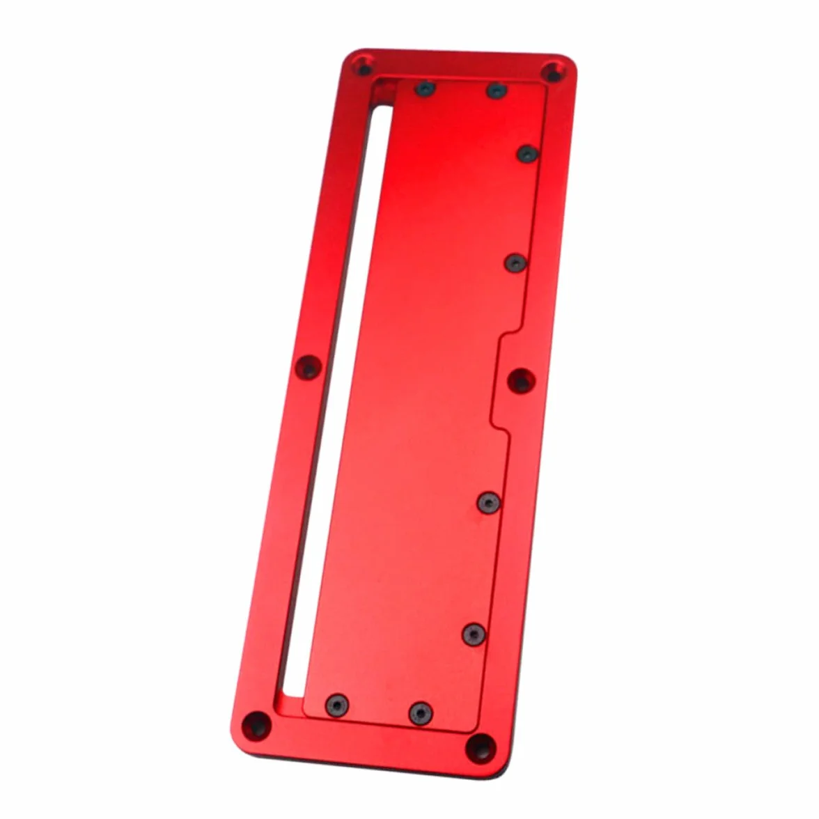 VALICLUD Herramienta Cubierta Roja para Trabajar la Madera Placa Circular de Metal Orificio Conveniente para Mesa de Carpintería para Bricolaje y Corte de Madera