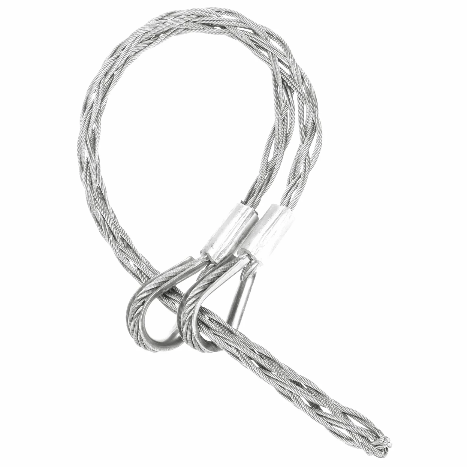 QUARKZMAN 25-37mm OD Cable Pulling Socks Grip 0.73 M Double Head Side Pull Wires Mesh Puller Socks Grip Stainless Steel Wire Pulling Tools