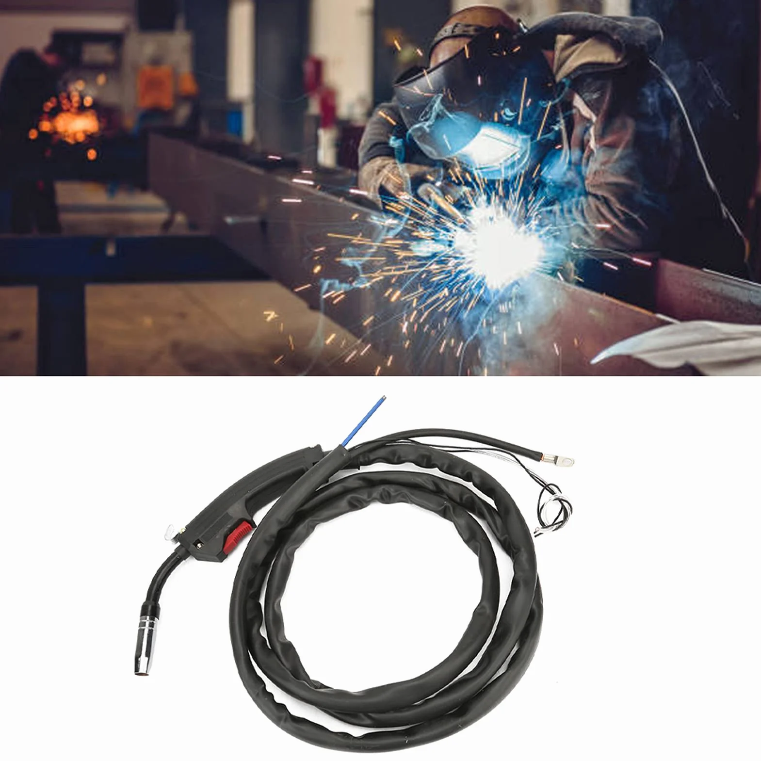 Antorcha MIG, 2 metros 160A-200A CO2 protección gas pistola soldadora manual para alambre de soldadura 0,8-1,2 mm