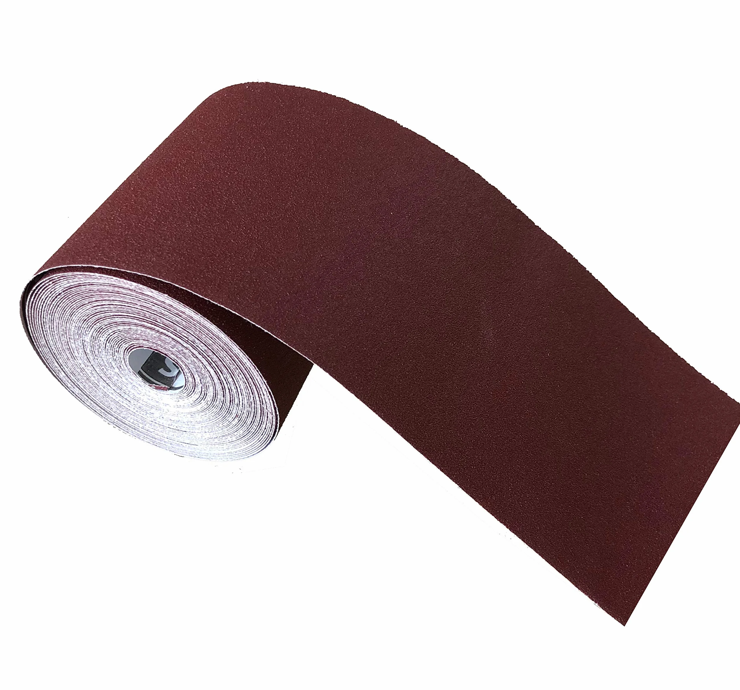 Goodway Rollo de papel de lija, 115 mm x 25 m, grano 80, óxido de aluminio, ideal para lijado preciso de madera y metal