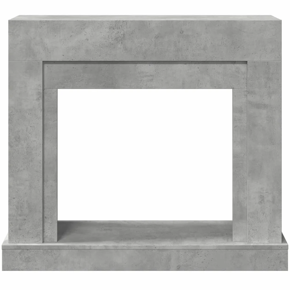 vidaXL Borde de Chimenea Madera ingeniería Gris hormigón 100x30x87,5cm, Envolvente de Chimenea, repisa de Chimenea, repisa de Chimenea