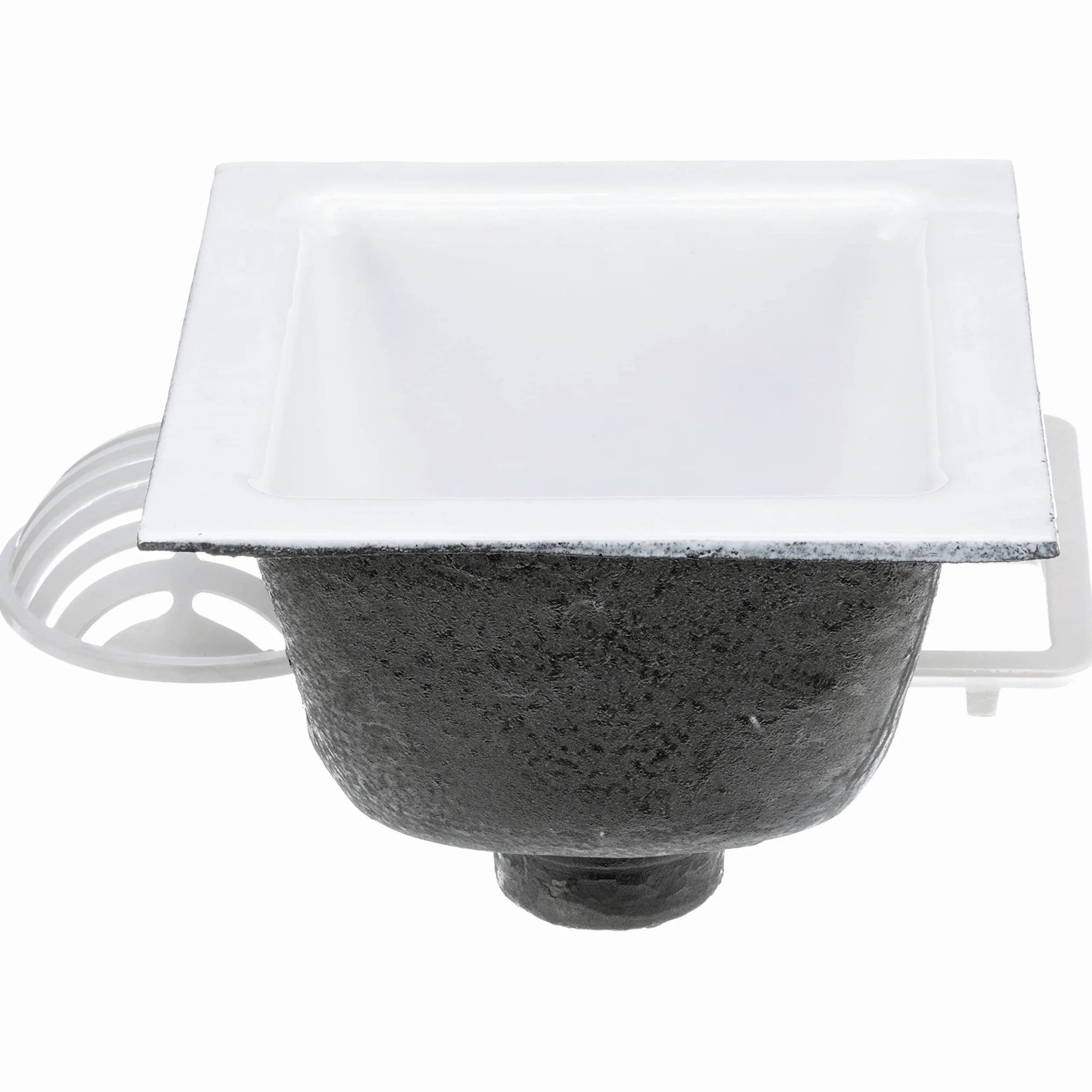 FD2375-NH3-H - Fregadero de Piso Recubierto de Esmalte Resistente al ácido de 30,5 x 30,5 cm con conexión sin Cubo y Profundidad de sumidero de 15,2 cm