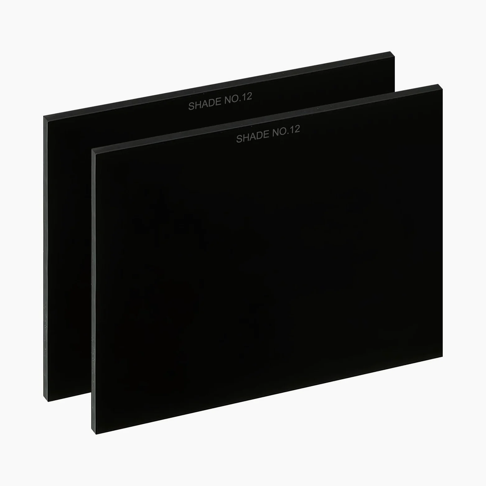 PATIKIL Filtro de Lente para Soldadura, Sombra 12 Vidrio, 4-5/16" x 3.5", 2 Piezas de Vidrio Endurecido Negro, Placas de Filtro de Oscurecimiento de Reemplazo para Casco de Soldadura