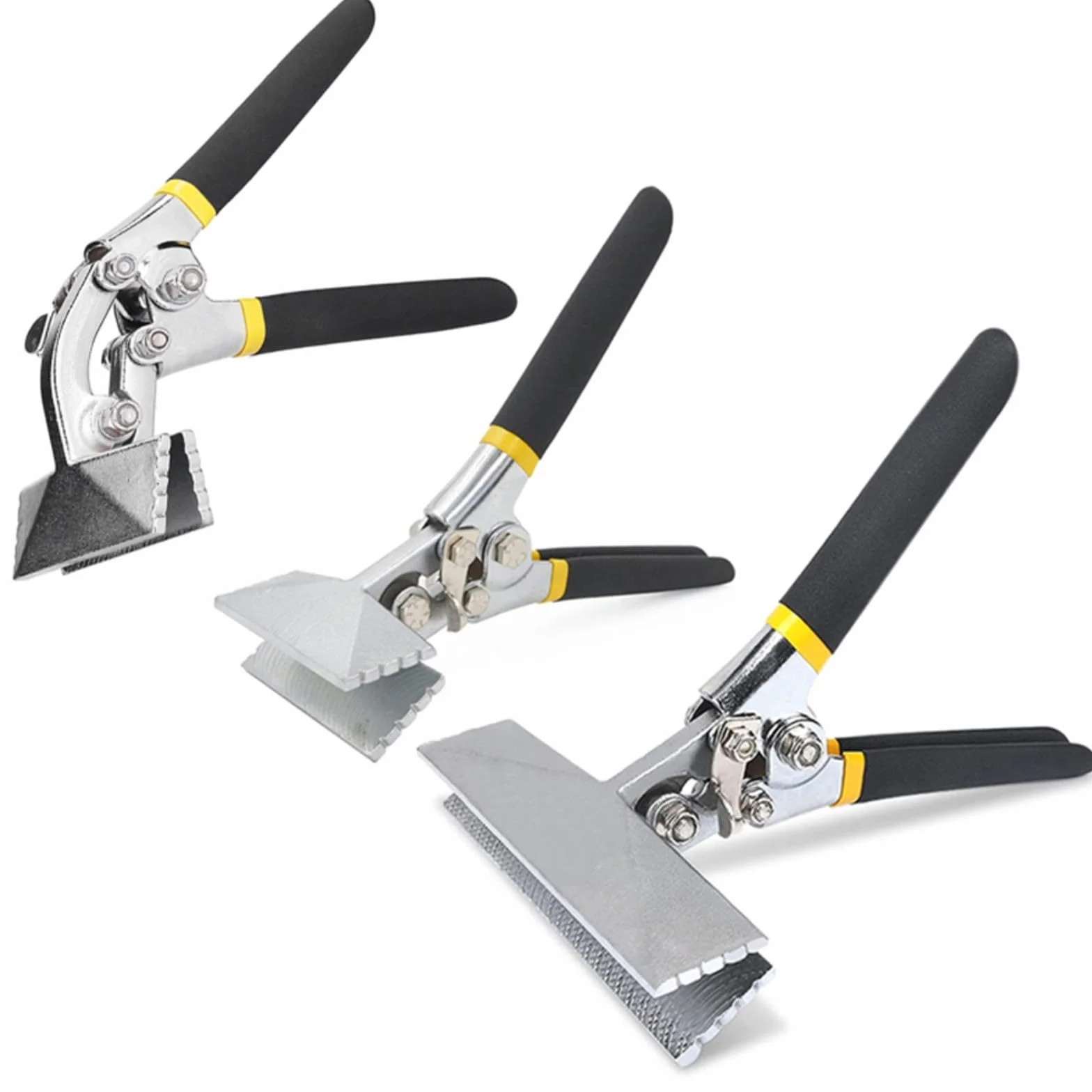 Alicates de doblado de chapa de metal resistente, soldadora manual de cromo vanadio con agarre antideslizante para curvas precisas, mango recto de 150 mm (C)