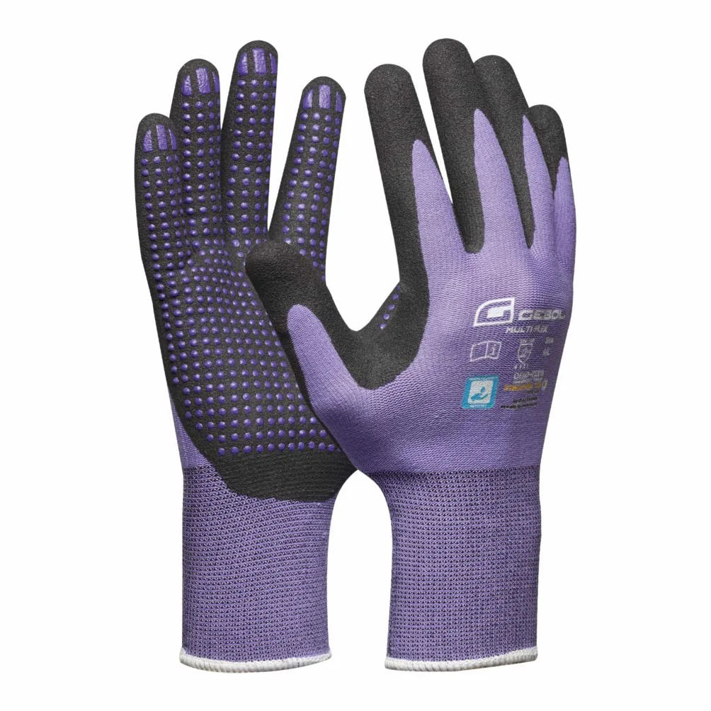 GEBOL 709975 Multi-Flex Lady - Guantes protectores para mujer, color morado, talla 7 (1 unidad)