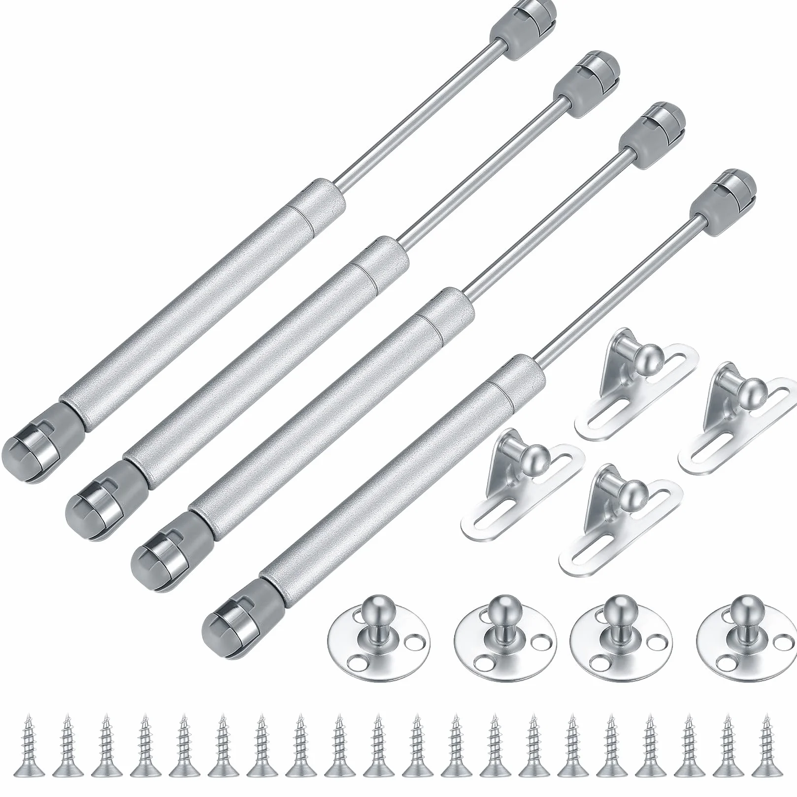 Pistones a Gas, 100N 10KG Resorte de Gas para Puertas Armario Muebles de Cocina Elevación Neumática Lid Stay Elevables Bisagra，Hidráulico Amortiguador de Gas