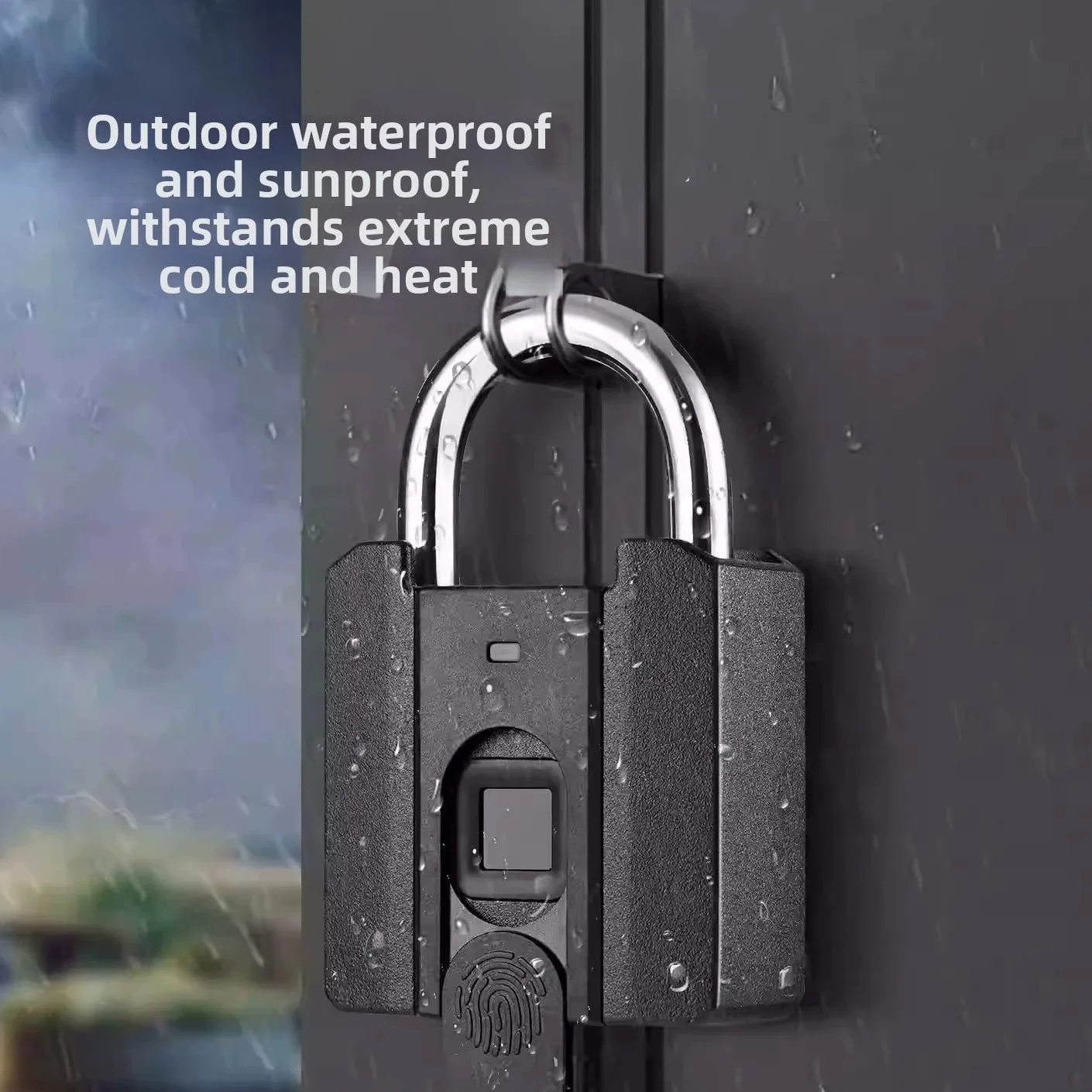 Candado inteligente impermeable con contraseña para aplicación Tuya con llave para acceso y capacidad de almacenamiento de 100 códigos en color plateado para puerta al aire libre, valla de puerta