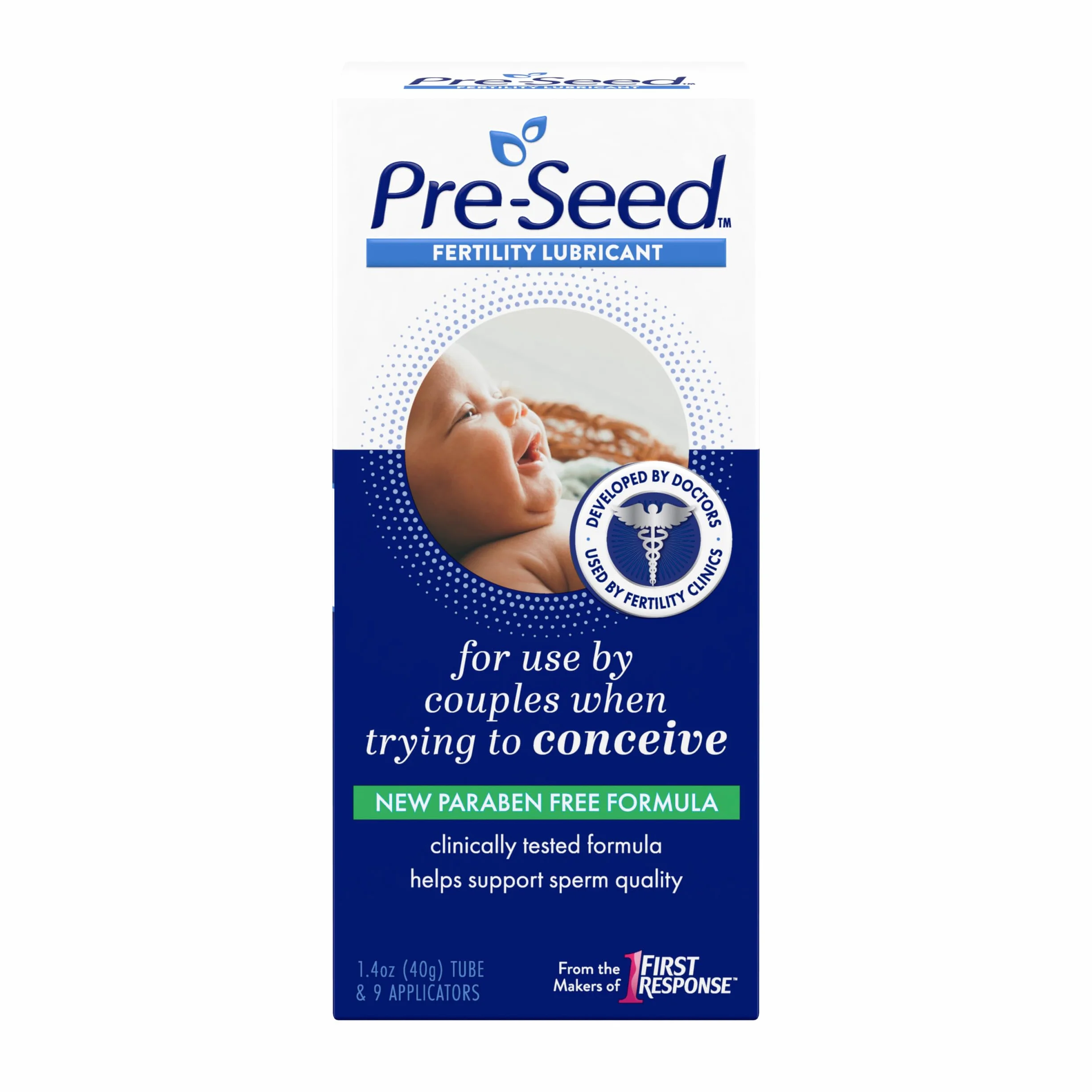 Pre-Seed Lubricante Vaginal Multiusos, para favorecer la fertilidad, tubo con 9 aplicadores, 40 g