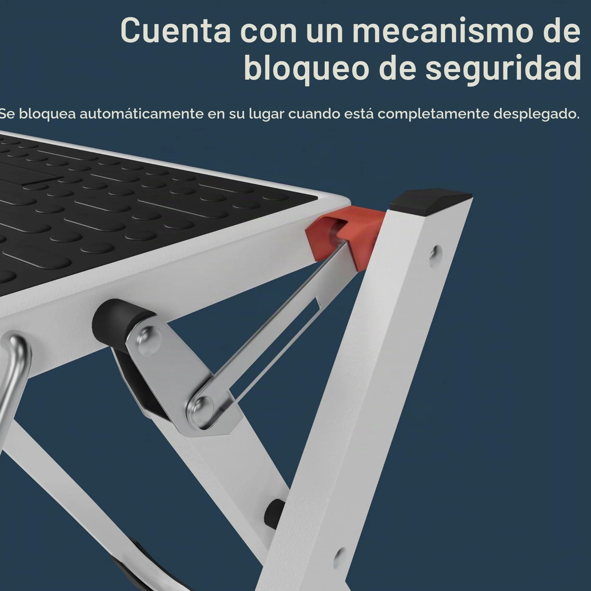 Home Vida – Potro Plegable con Goma Antideslizante, Resistente, de Metal, de Dos escalones y de Color Negro y Blanco