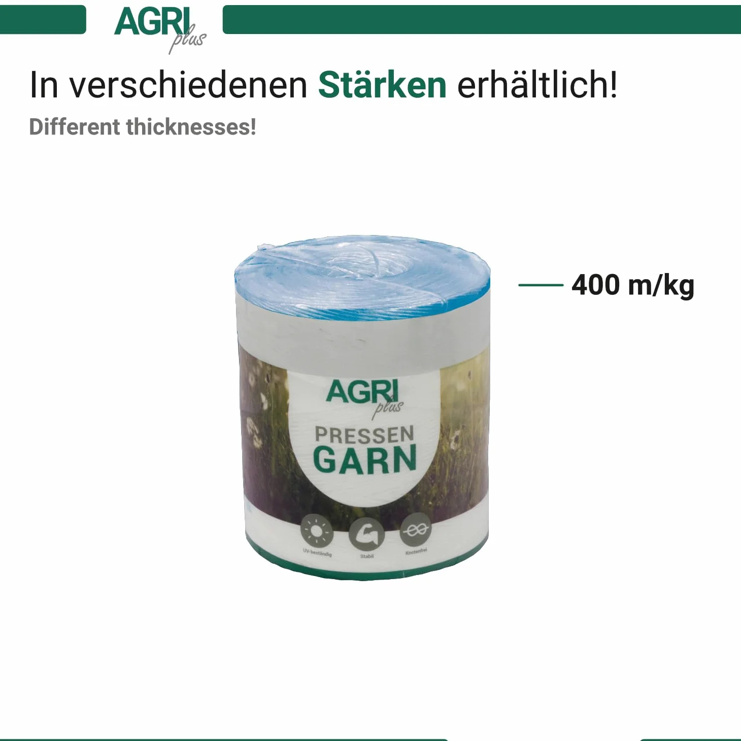 Erntegarn - Hilo de prensado para carretes de alta presión (10 kg, 400 m/kg)