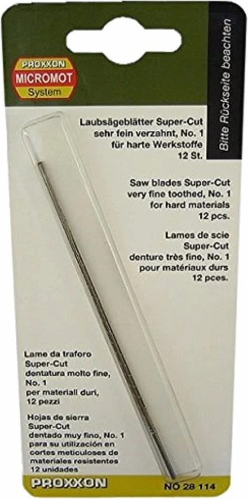 Proxxon Hojas De Dentadura Muy Fina 12 Pcs Negro