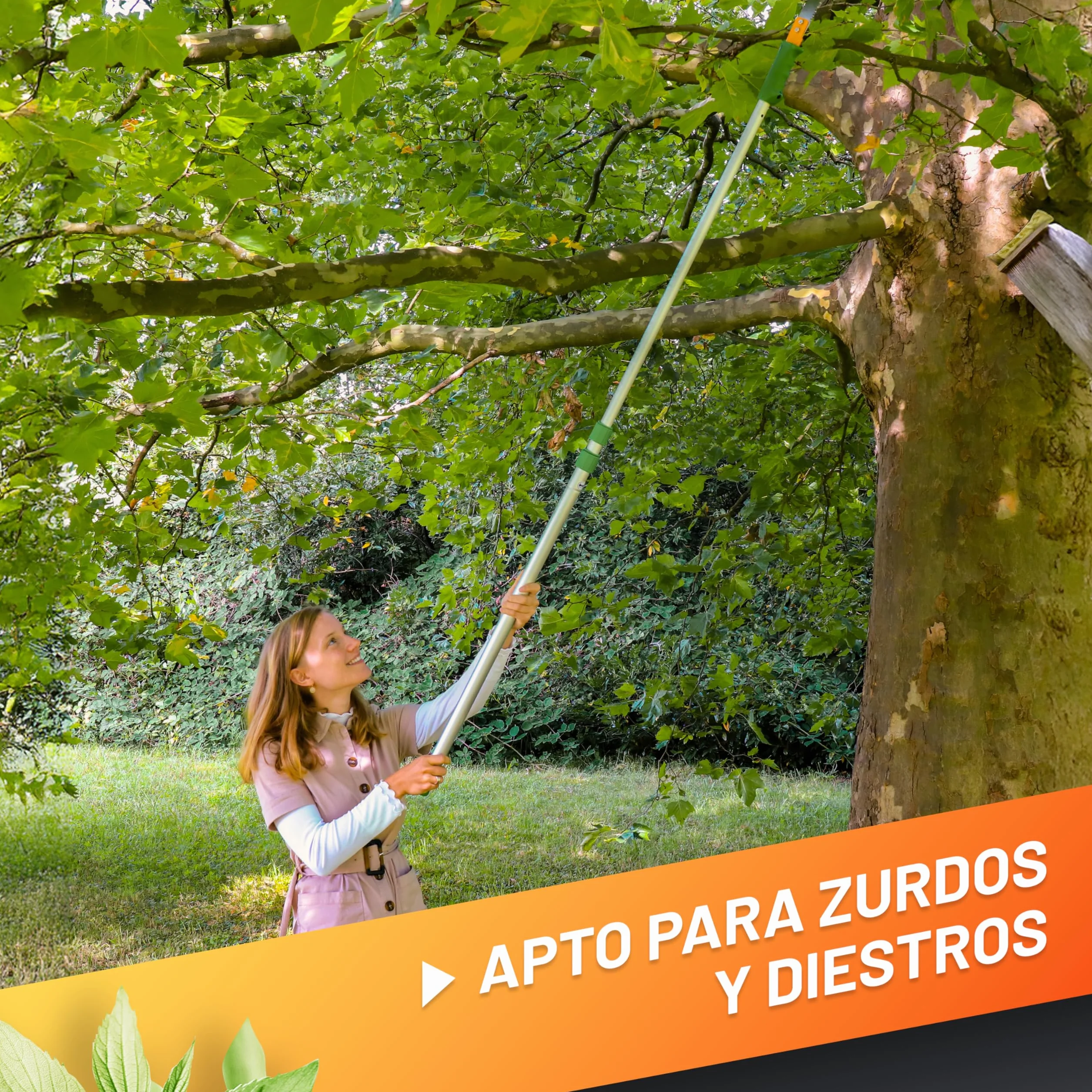 GRÜNTEK Sierra de Podar Telescópica 100-240 cm Cortarramas