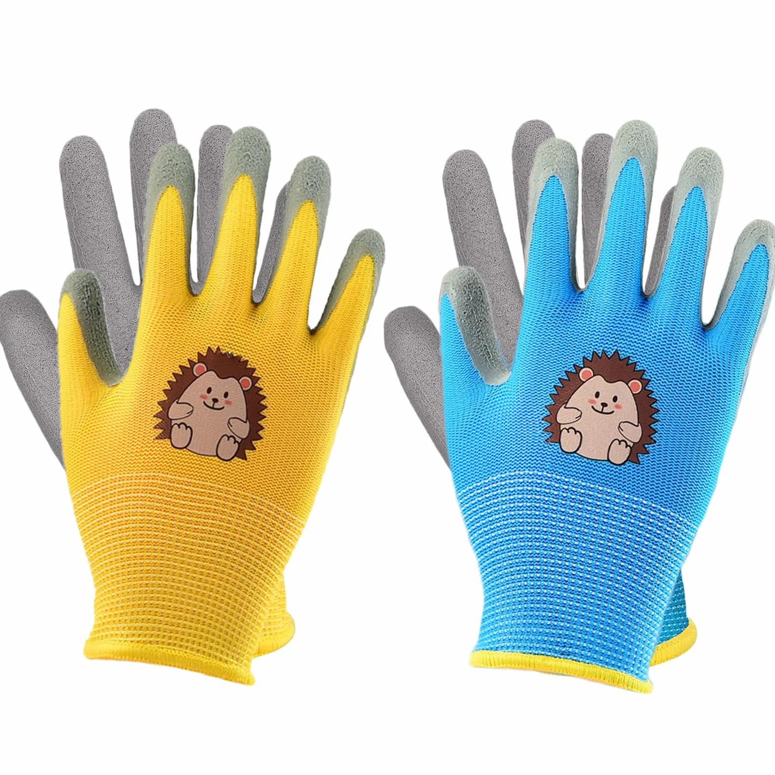 Guantes de Jardinería para Niños 3-5 Años Recubiertos de Goma Agarre Antideslizante
