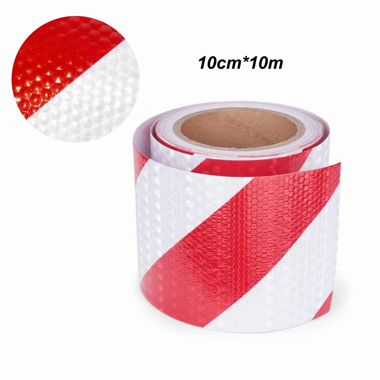 Cinta Reflectante Adhesiva 10m*10cm Roja y Blanca, Res Istente Al Aguapegatinas Reflectantes Cinta De Seguridad Autoadhesiva para Coche Camión Motocicleta Barco Bicicleta Remolque Camper