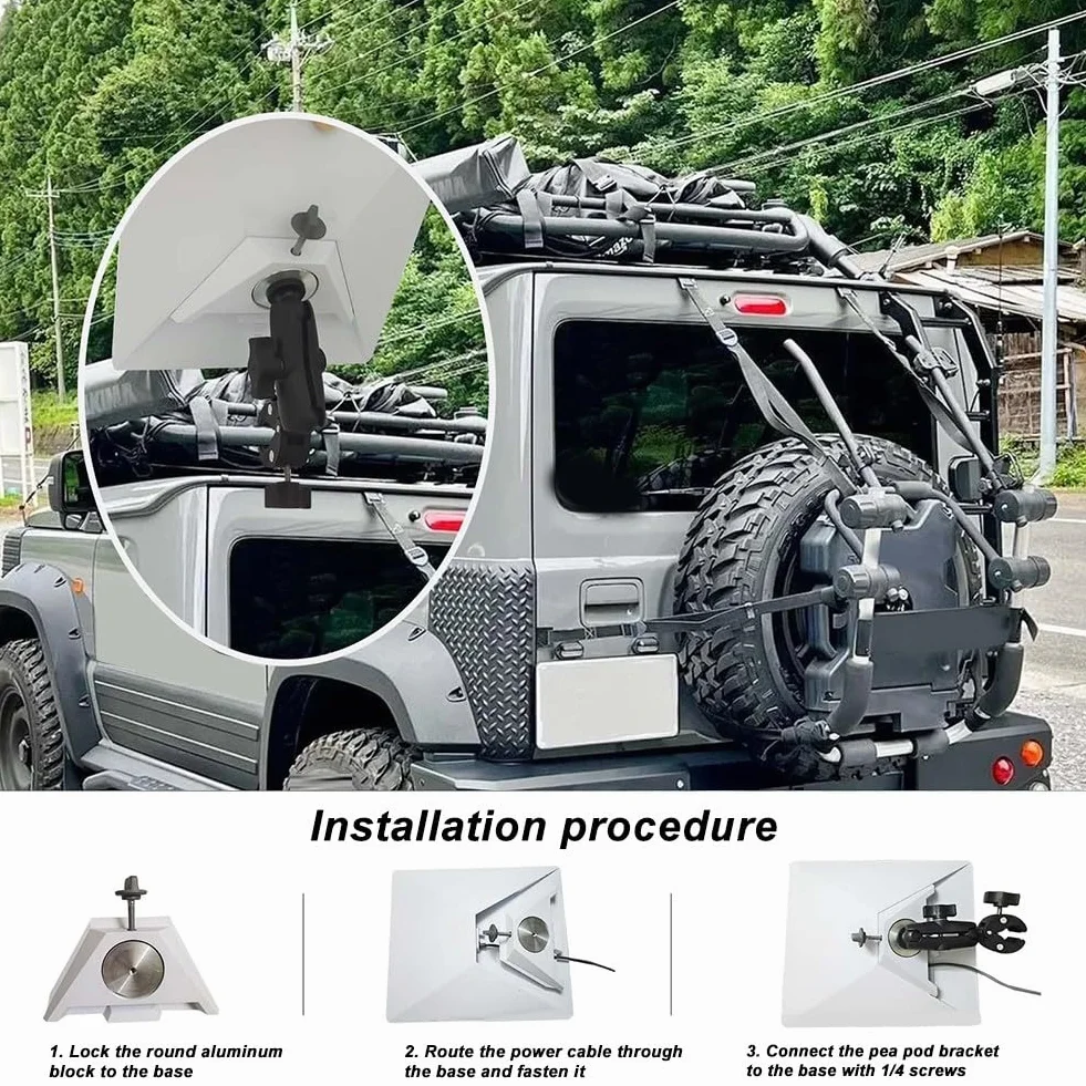 Kit de montaje para Starlink para MINI, abrazadera de tubo redondo ajustable con adaptador de aleación de aluminio. Diseñado para su uso con el adaptador de tubería, nternet para kit de montaje