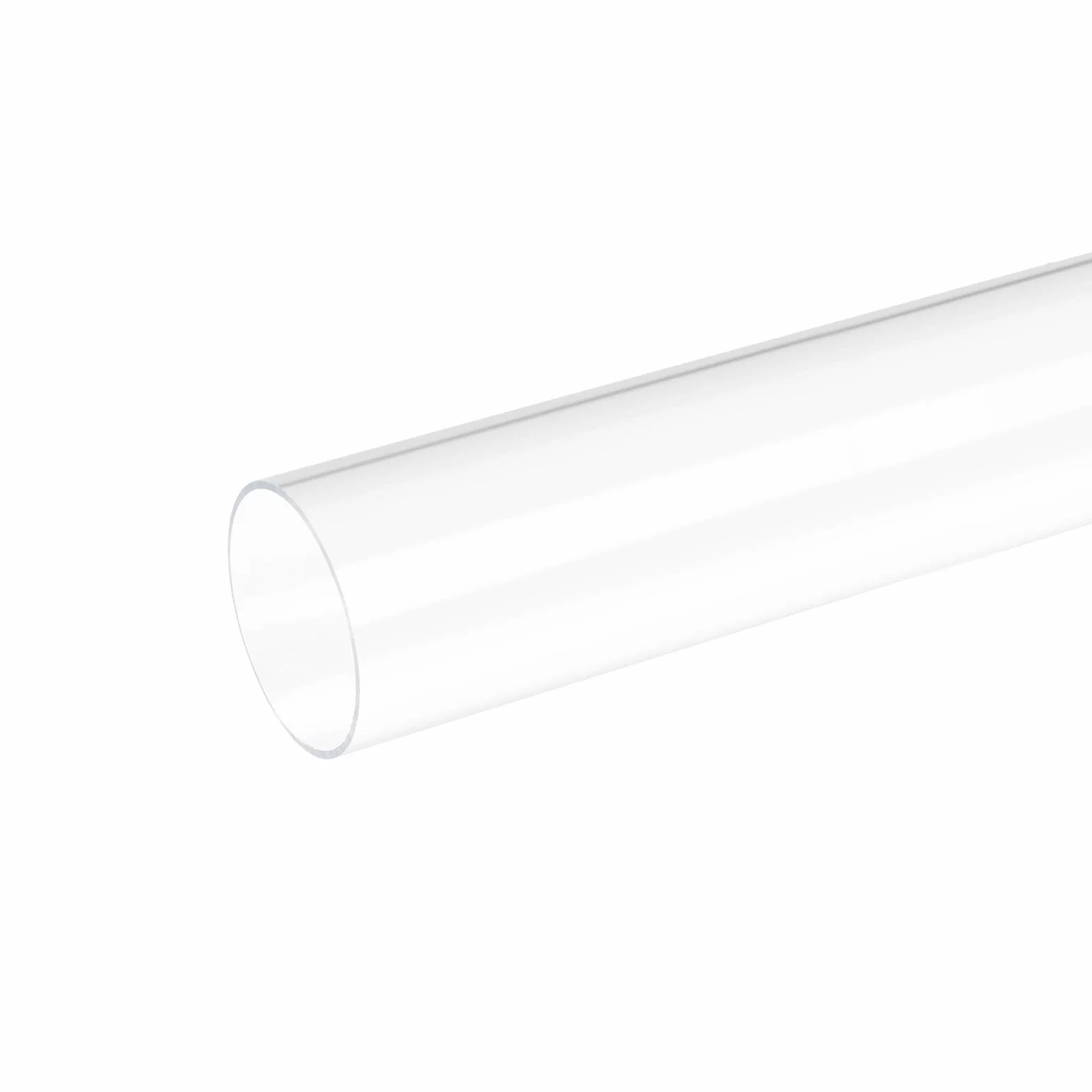 Tubo Rígido Acrílico Transparente 46mm x 50mm 8" para Acuario, Tubería de Agua y Refrigeración