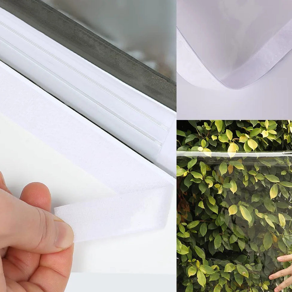 Película térmica para Aislamiento de Ventanas de PVC, lámina Aislante Transparente,Aislante Termico Ventanas para protección contra el frío(200x200 cm)