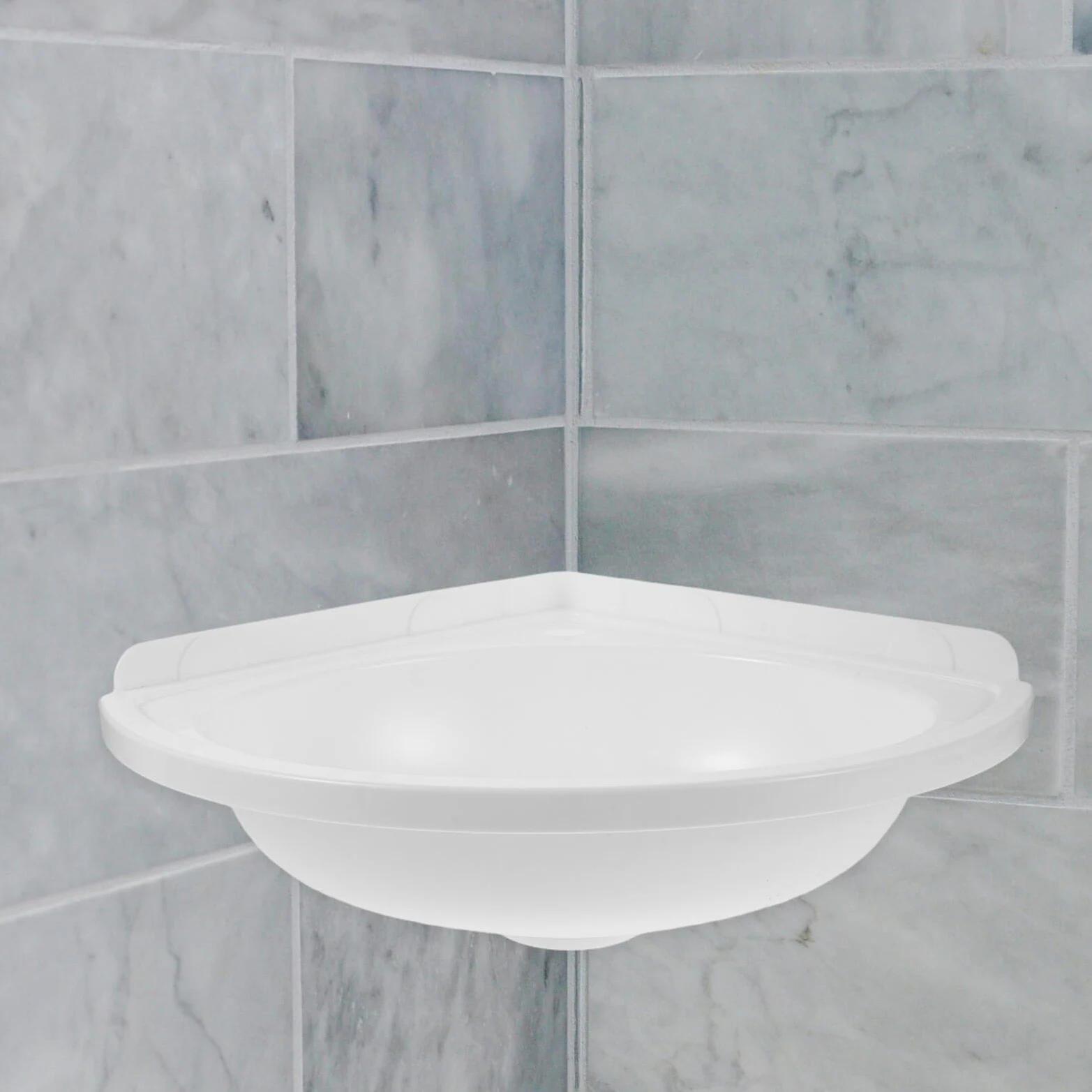 Gatuida Lavabo de Esquina Triangular Pequeño Blanco, Montado en Pared, Ligero Plástico, Adecuado para Baños Compactos y Espacios Reducidos