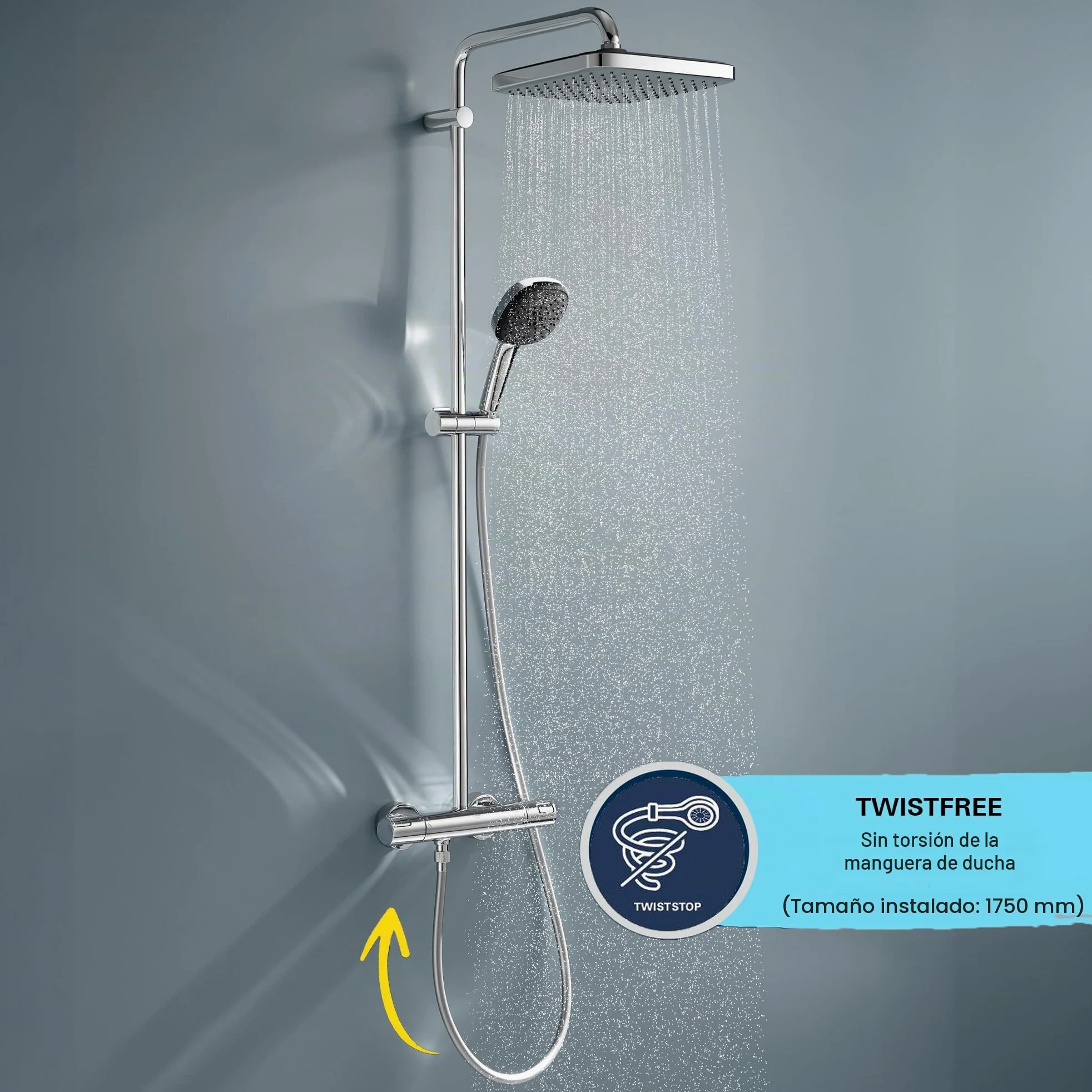 Grohe VitalioFlex QuickFix - Flexo de ducha, 1500mm, metal, ref 27502001