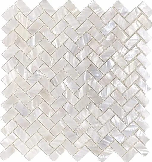 Azulejo de mosaico de concha de espiga de nácar para salpicaduras de cocina, paredes de baño, spas, piscinas