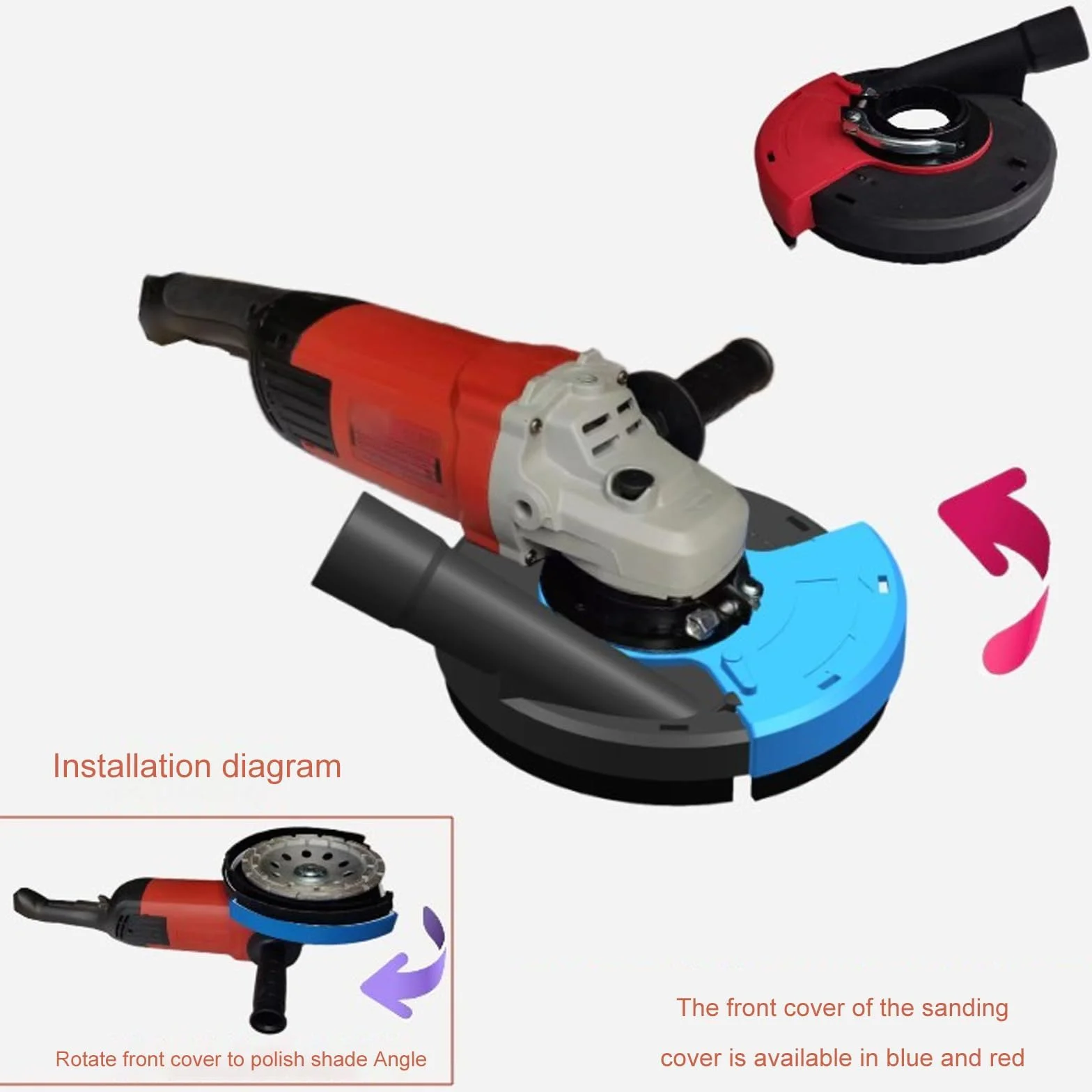 Recoge Polvo Amoladora de 125 mm con Cubierta Antipolvo para Hormigón - Kit Completo para un Trabajo Impecable
