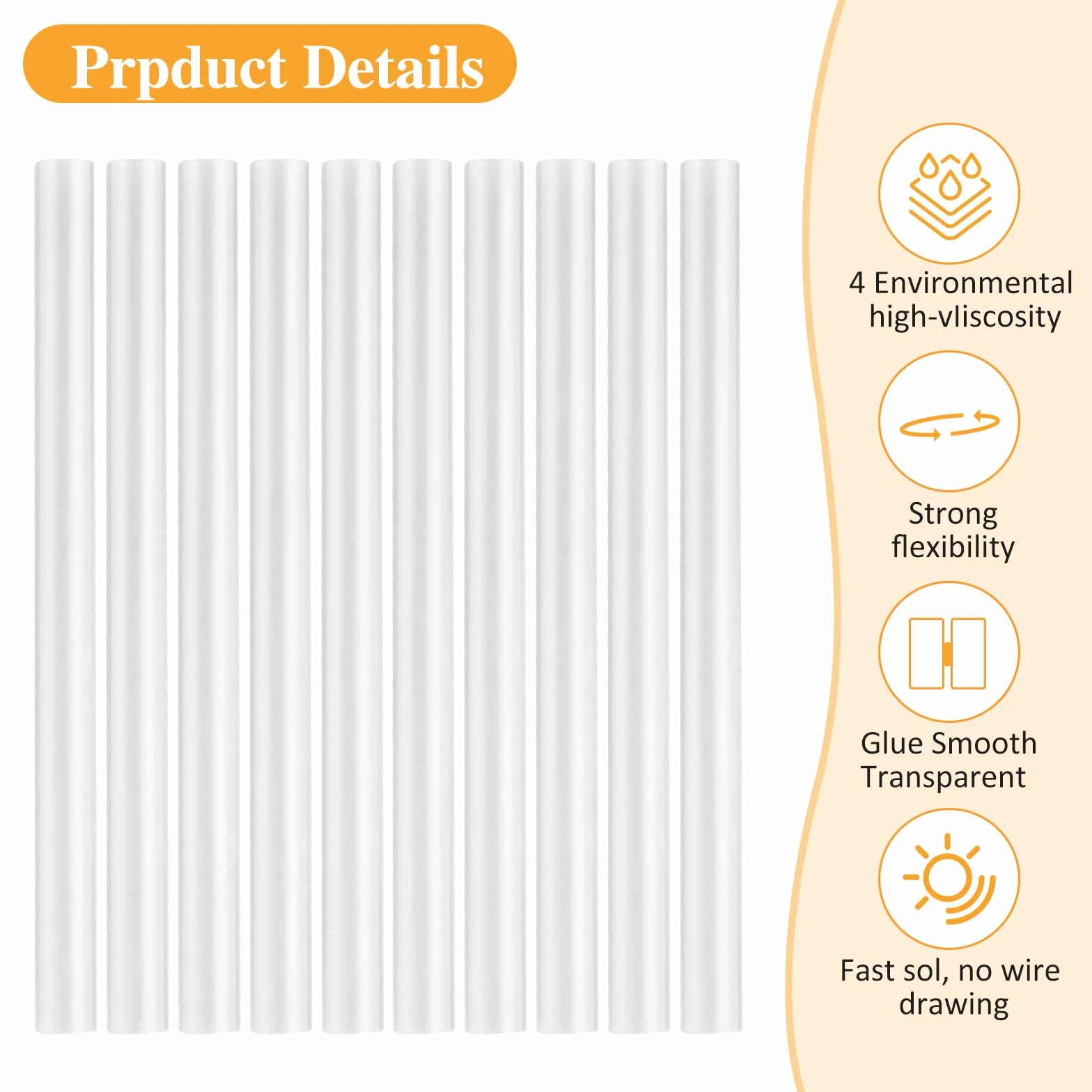 100 Piezas Barras Silicona Caliente 7mm X 100 mm, Barras de Silicona Termofusible Transparente, Barras de Pegamento Caliente para Pistola, Silicona Caliente Palos para Bricolaje, Sellado Y FijacióN