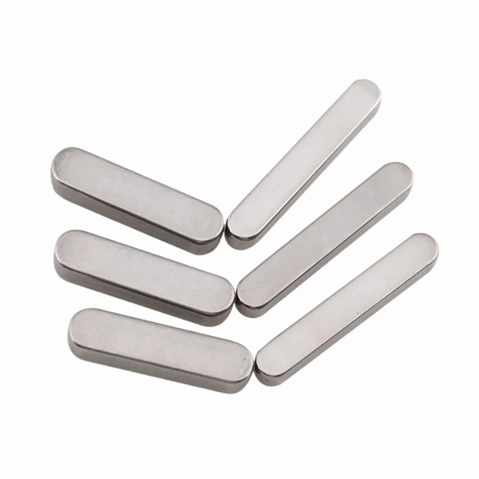 chavetas de accionamiento Paralelo, Eje de transmisión con chaveta de Pluma de Extremo Redondo Chaveta paralela Acero Inoxidable A2 M4(4x4x20mm,10Pcs)