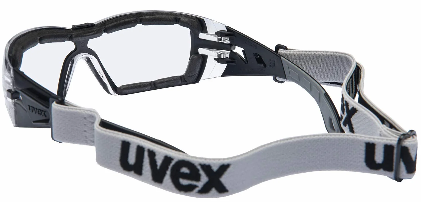 Uvex Gafas de seguridad Pheos Guard - Supravision Extreme - Transparente/Negro-Gris