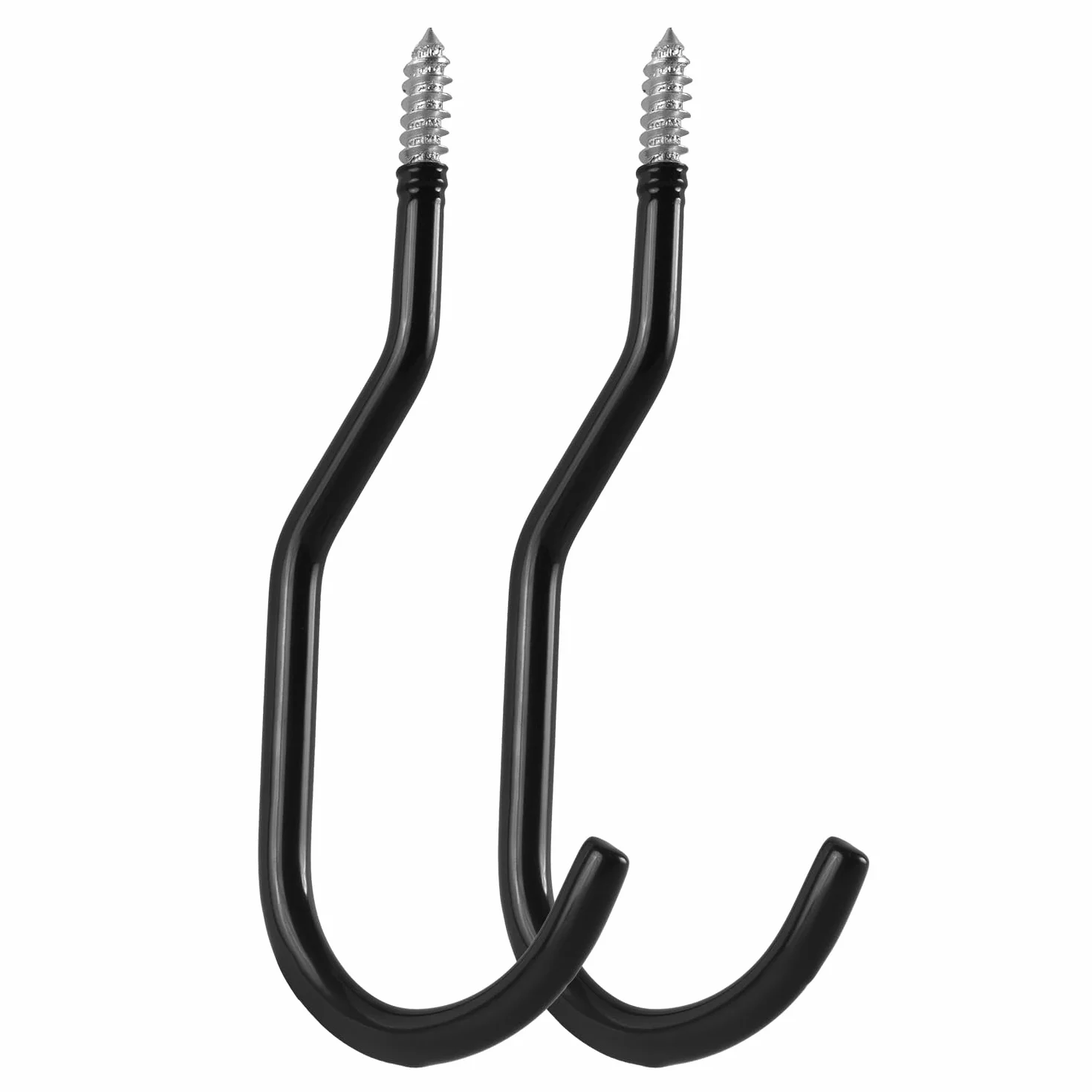 Maclean Pack de 2 Ganchos de Techo Soporte para Bicicletas, Acero Recubrimiento de Caucho, 10 kg
