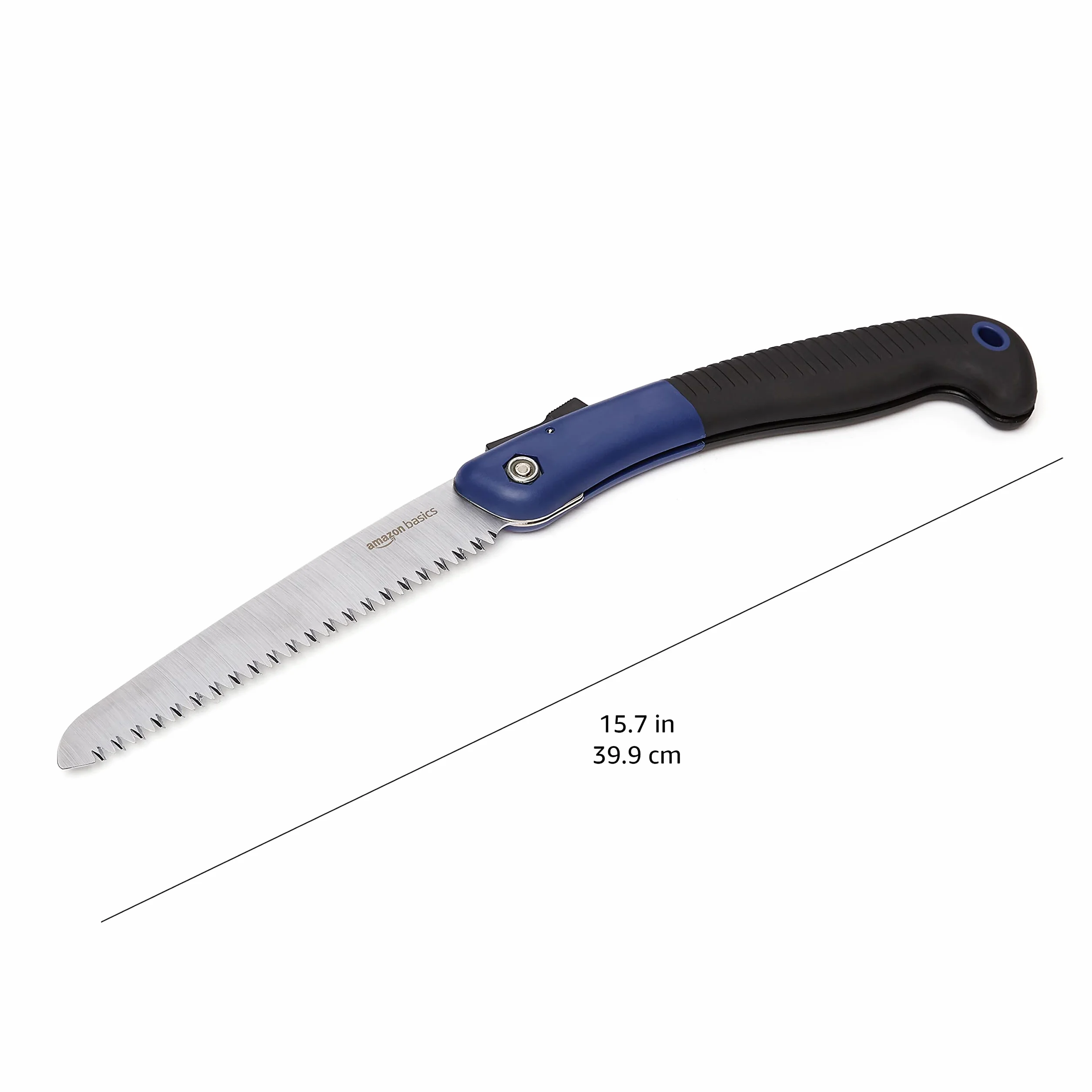 Sierra plegable de una hoja de acero para podar y jardinería, 20,3 cm, Azul