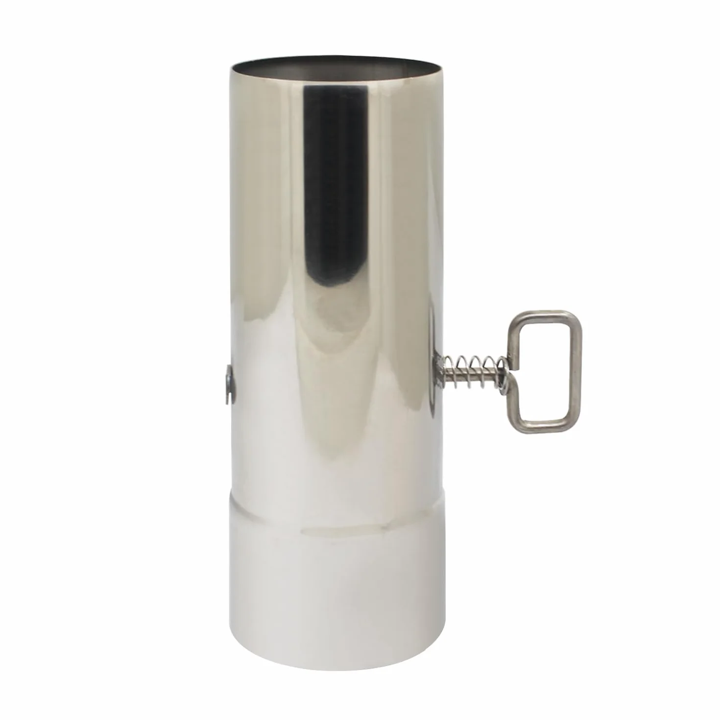 Tubo chimenea con tiro para tubos de salida de humos cocina estufa de leña tubo estufa pellet regulador de tiro válvula de mariposa compuerta regulación aire caldera de leña (H201mm OD76mm ID73mm)