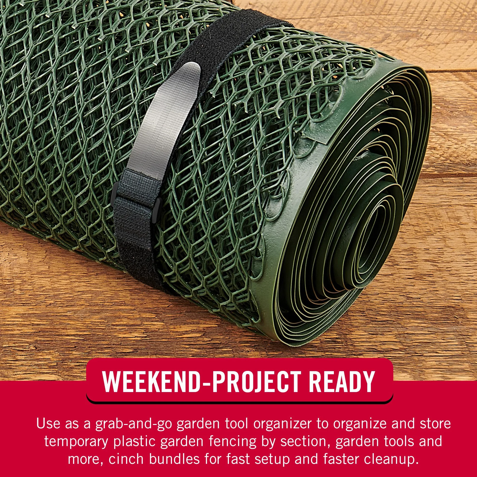 VELCRO Paquete de 4 correas elásticas de 30 pulgadas, elásticas y ajustables para un ajuste cómodo, sujeta paraguas al aire libre, madera, lonas, mantas, postes, más, cincha con hebilla, color negro