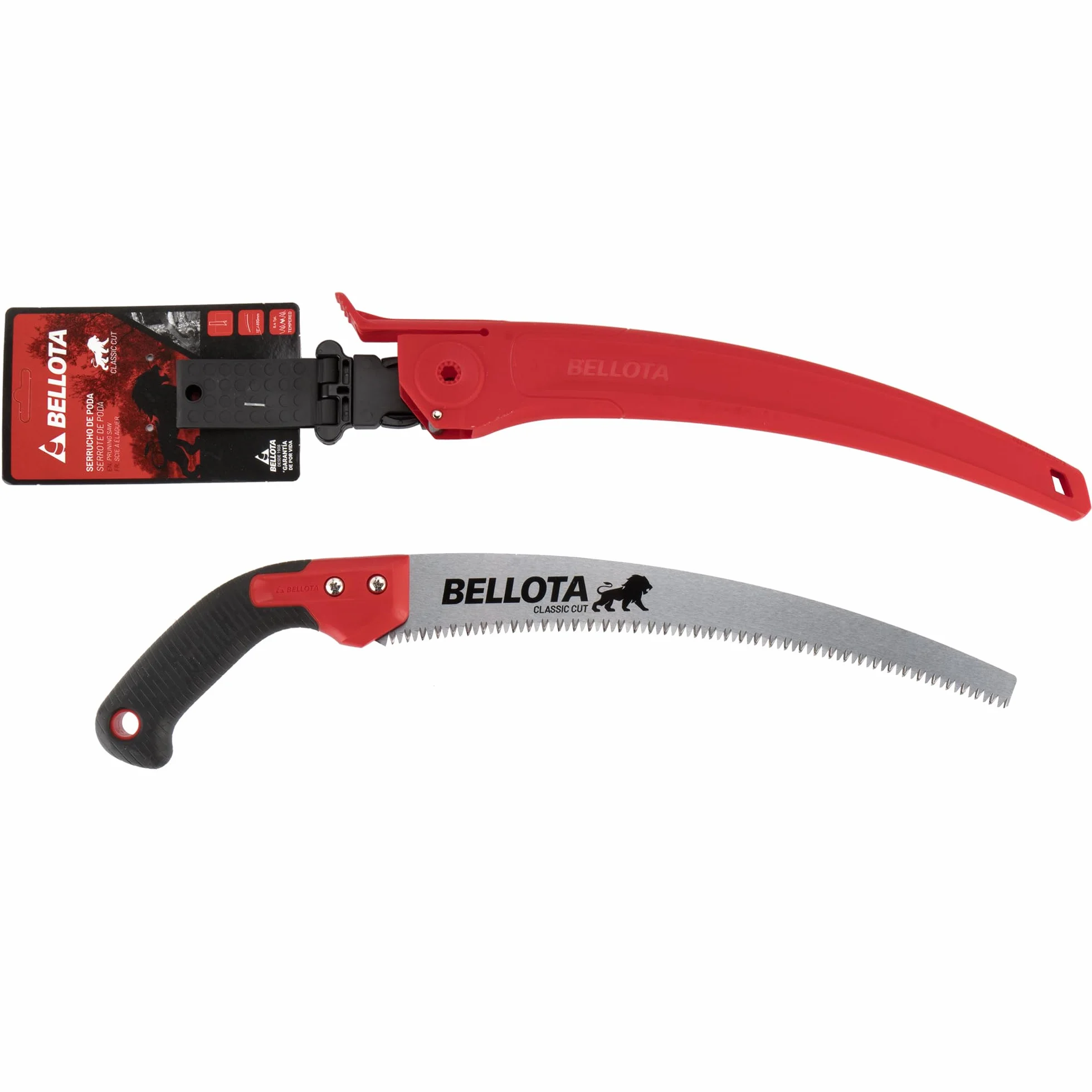 Bellota 450BIMR13 Serrucho de poda León 13" dentado japonés bimaterial con funda