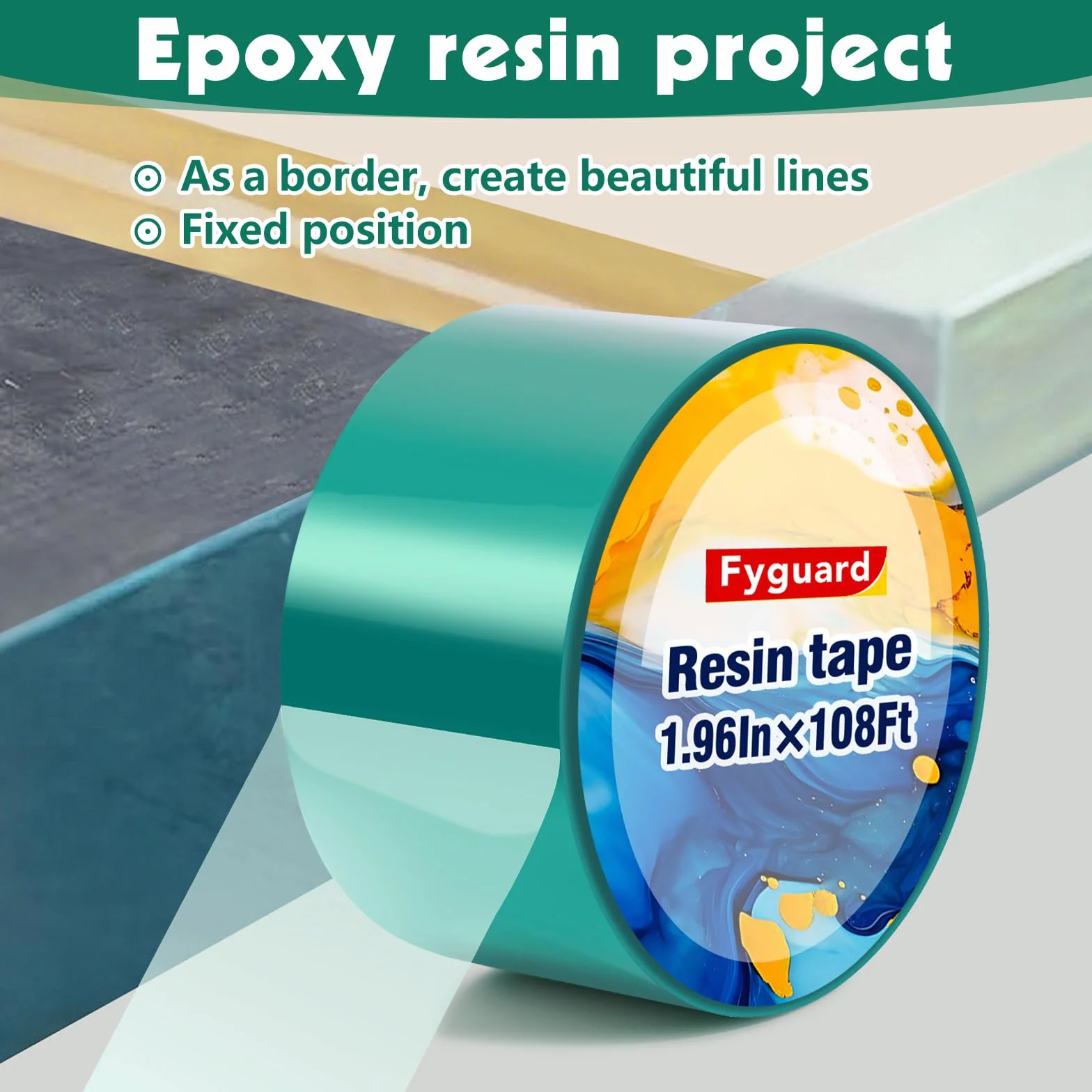 Cinta adhesiva de resina epoxi, 50 mm x 33 m, resistente al calor, cinta epoxi para tablas de río, pintura en aerosol, soldadura