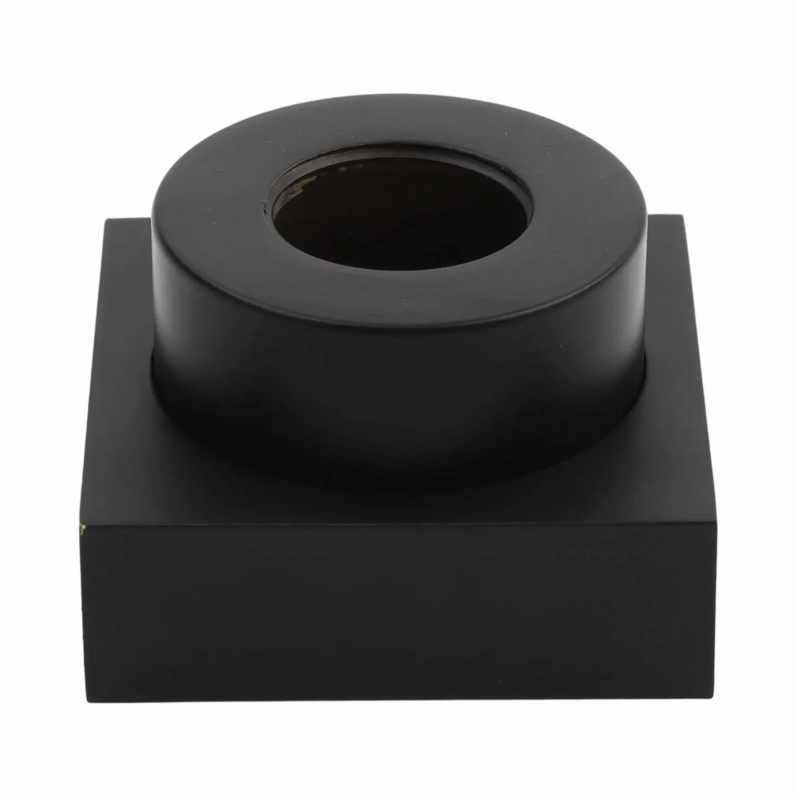 Cabeza de ducha cuadrada ajustable Cubierta decorativa para 0-23mm de altura, Brida de tubo de latón grueso para grifo de baño Válvula de mezcla Renovación negro (negro)